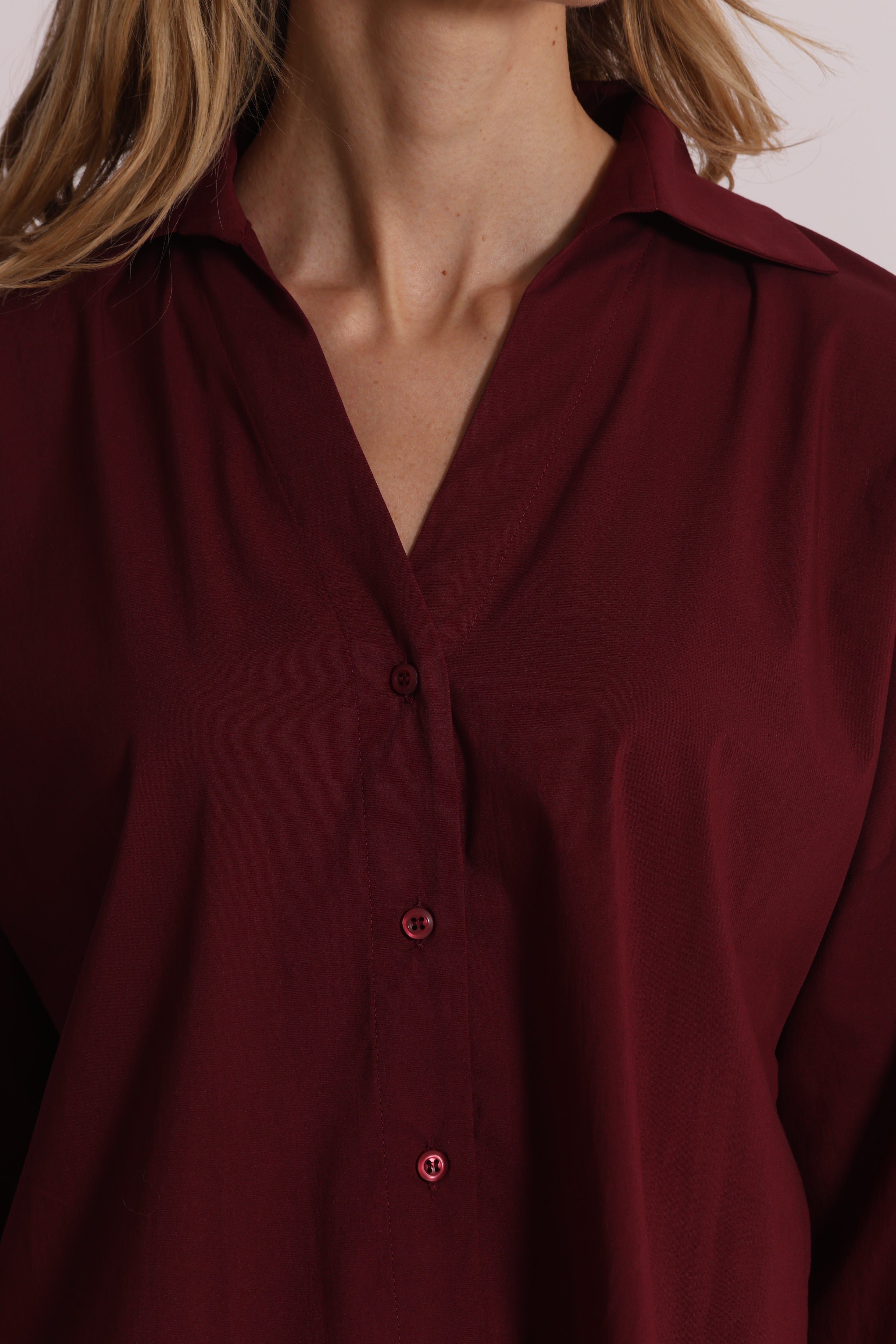 Mimi Mua Camicia Maniche Ampie Bianca Cotone