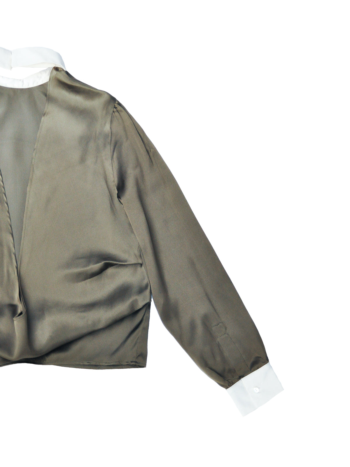 GiglioTigrato Paris camicia seta kaki schiena scoperta