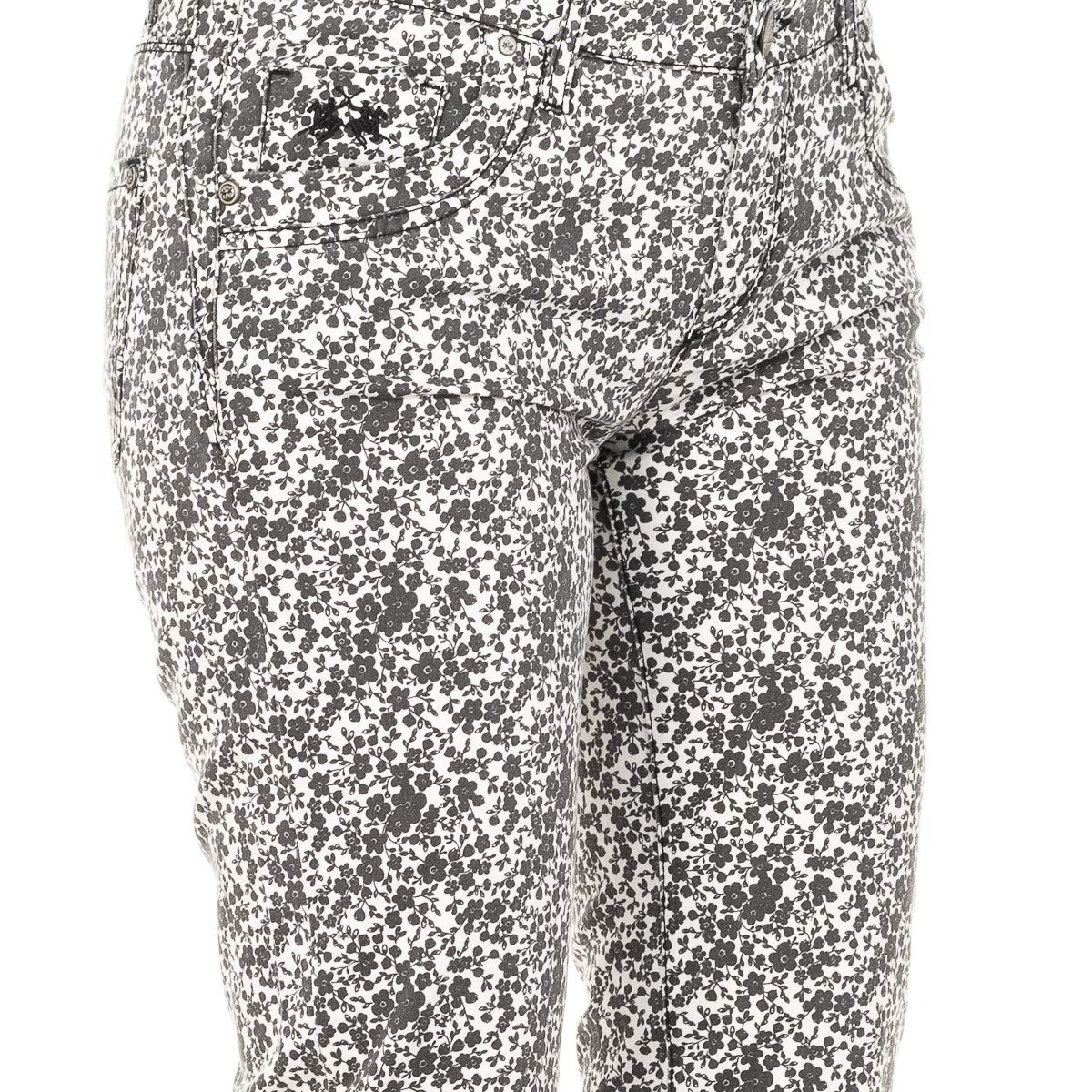 La Martina LWT004 pantaloni donna lunghi fantasia floreale