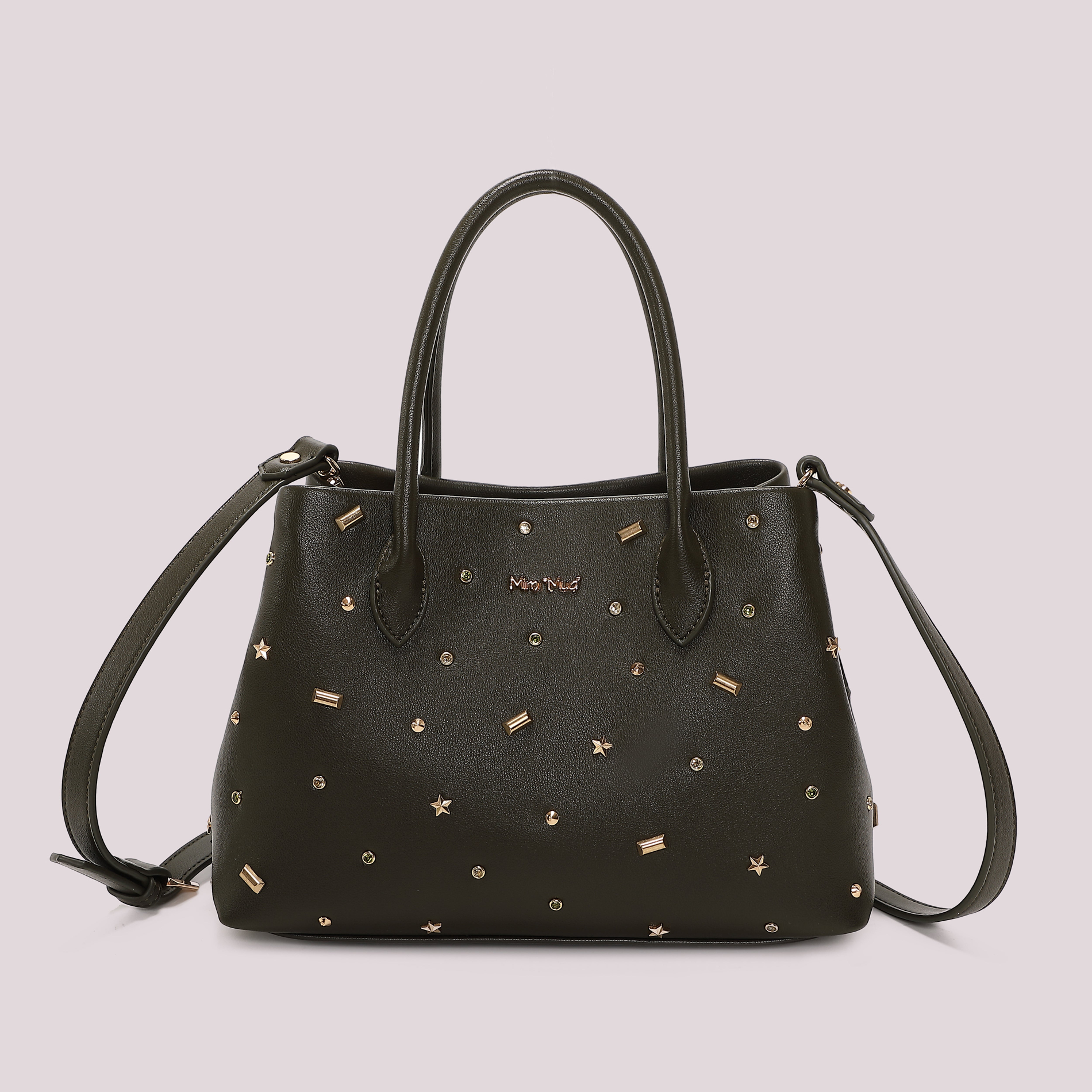 Mimi Mua Shopper Applicazioni Colorate Nero 30 cm