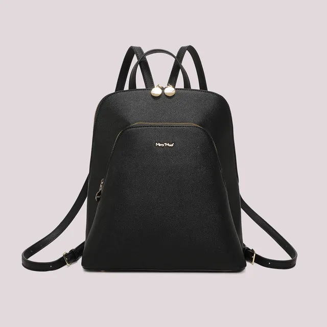 Mimi Mua zaino rigido doppia zip zaino bianco 29 cm