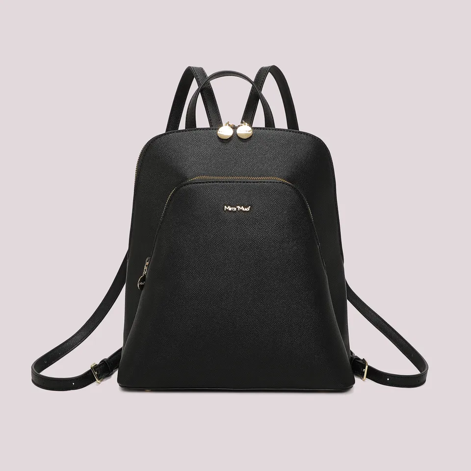 Mimi Mua zaino rigido doppia zip zaino bianco 29 cm