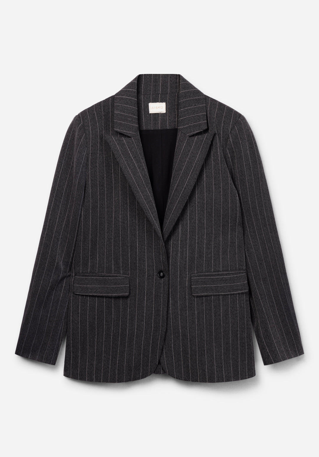 Aaiko Kendal blazer gessato grigio antracite