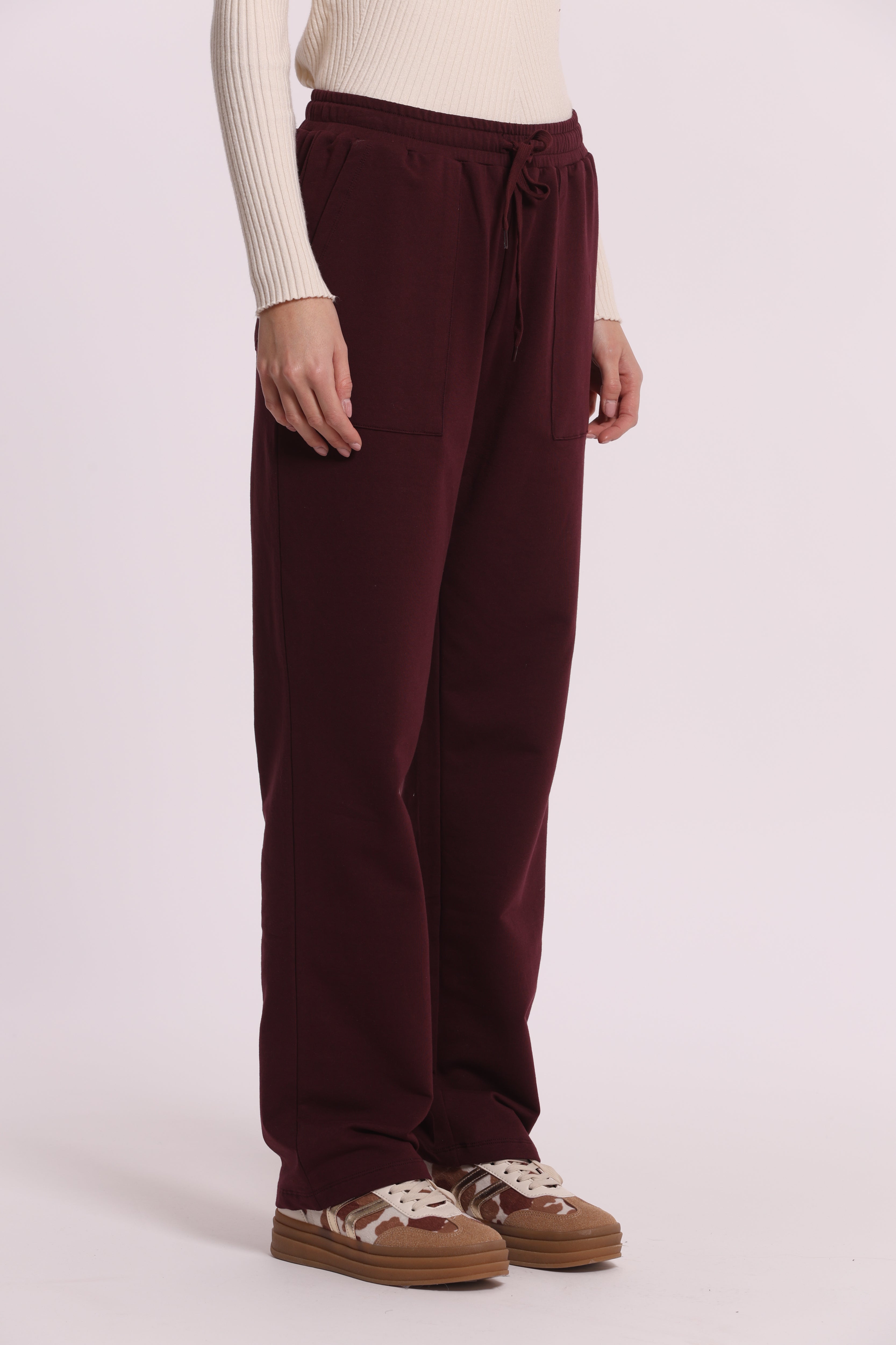 Mimi Mua Pantaloni di felpa neri in cotone