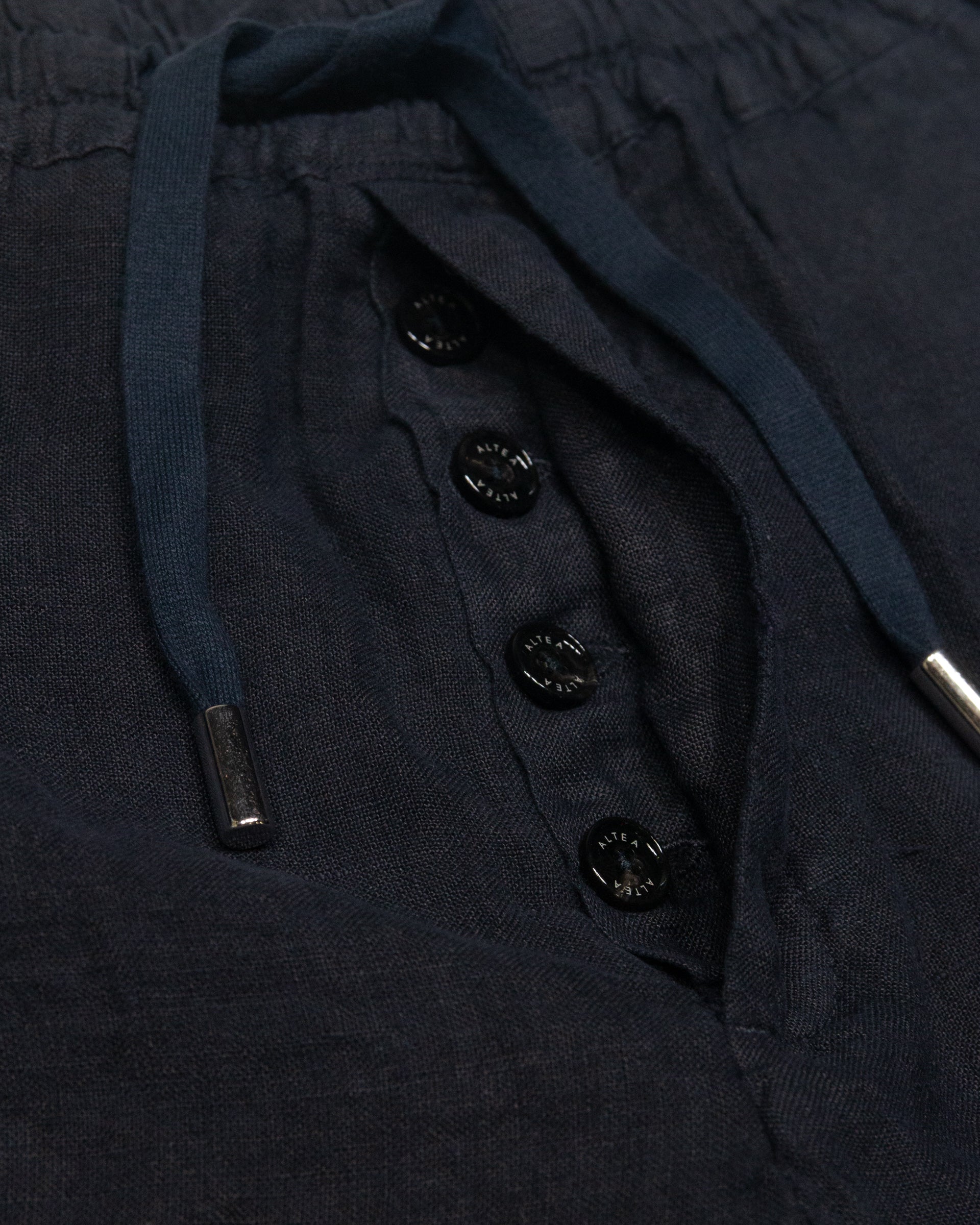 Altea Samuel bermuda lino navy regular con coulisse