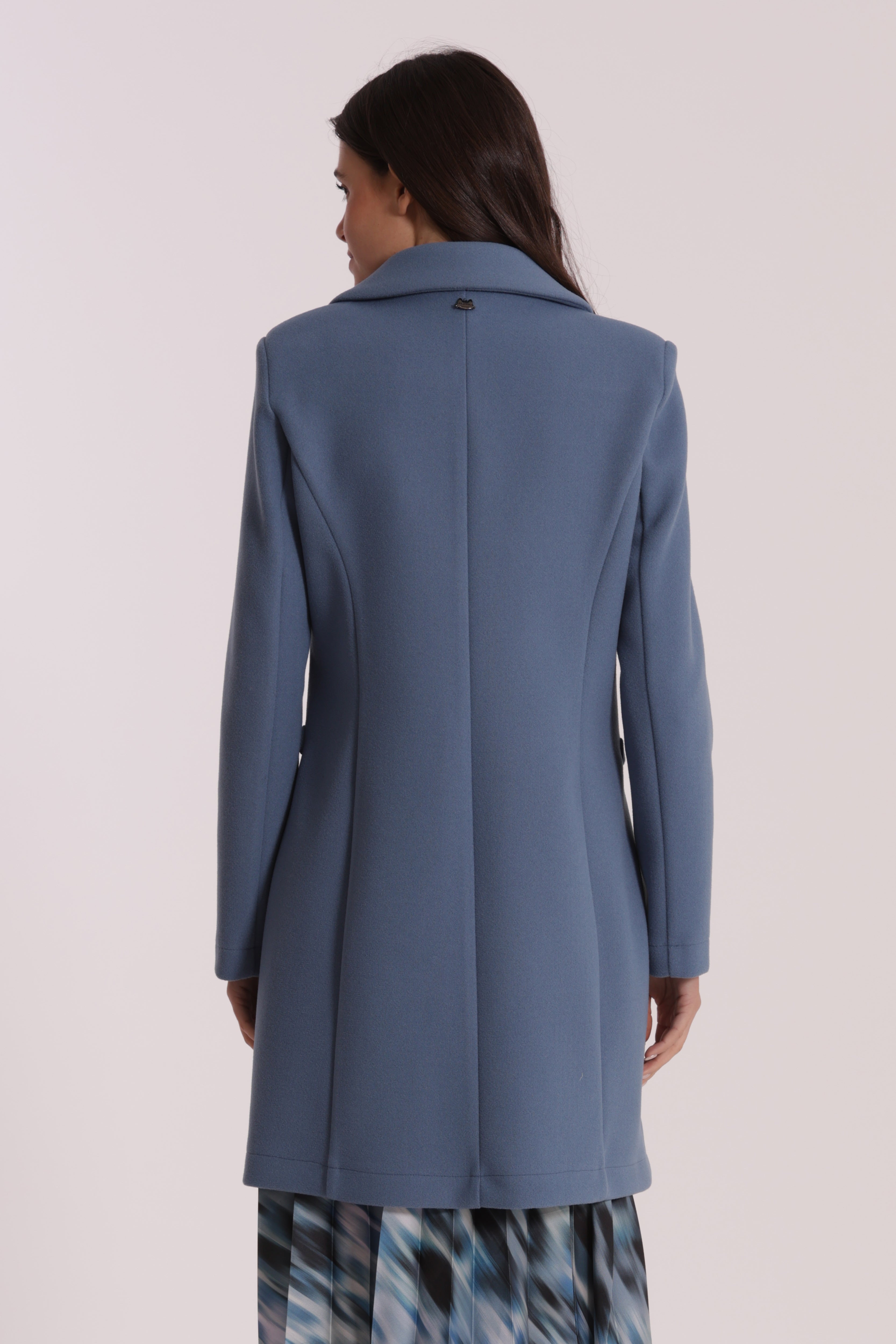 Mimi Mua Cappotto Baronetto Sfoderato Nero Monopetto