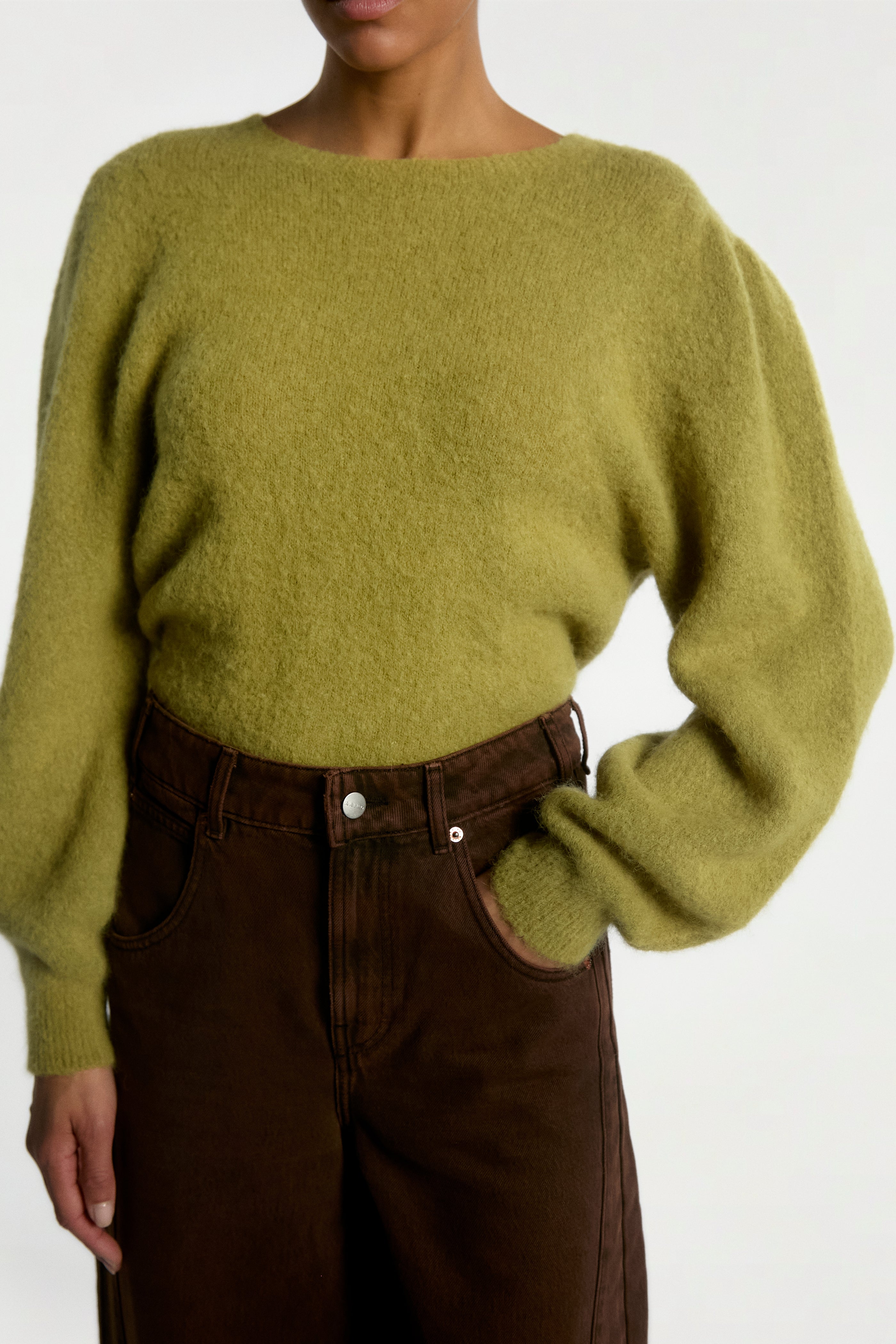 Aaiko Denize maglione curry maglia fine