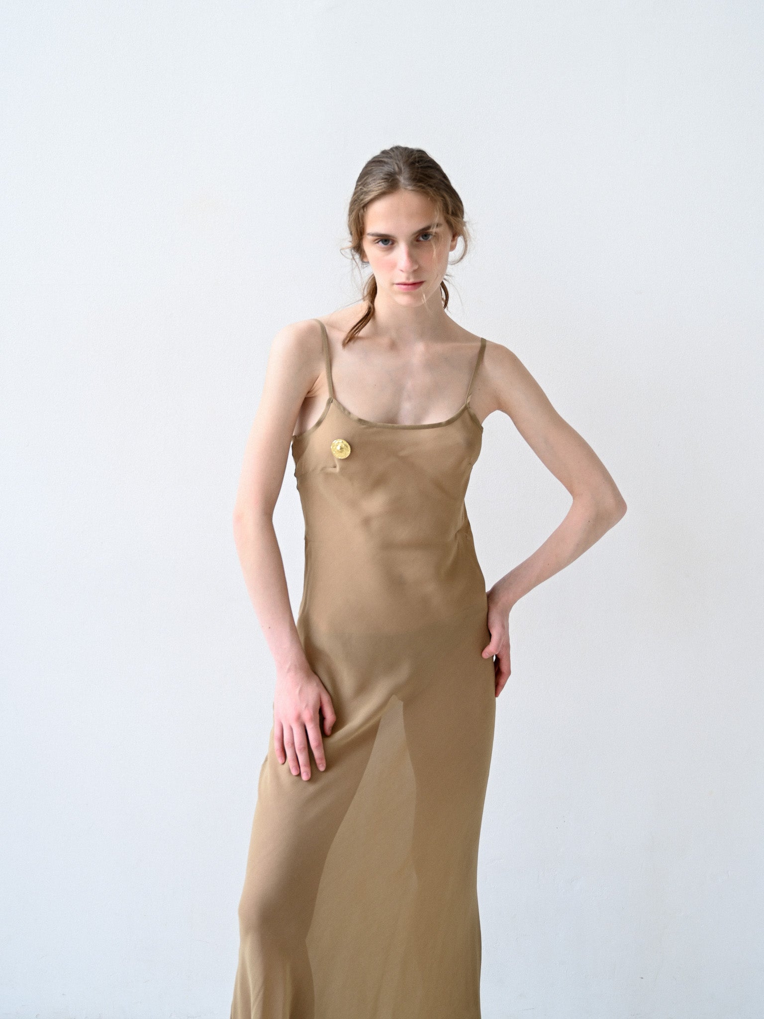 GiglioTigrato Susy Slip Dress I abito beige viscosa unica