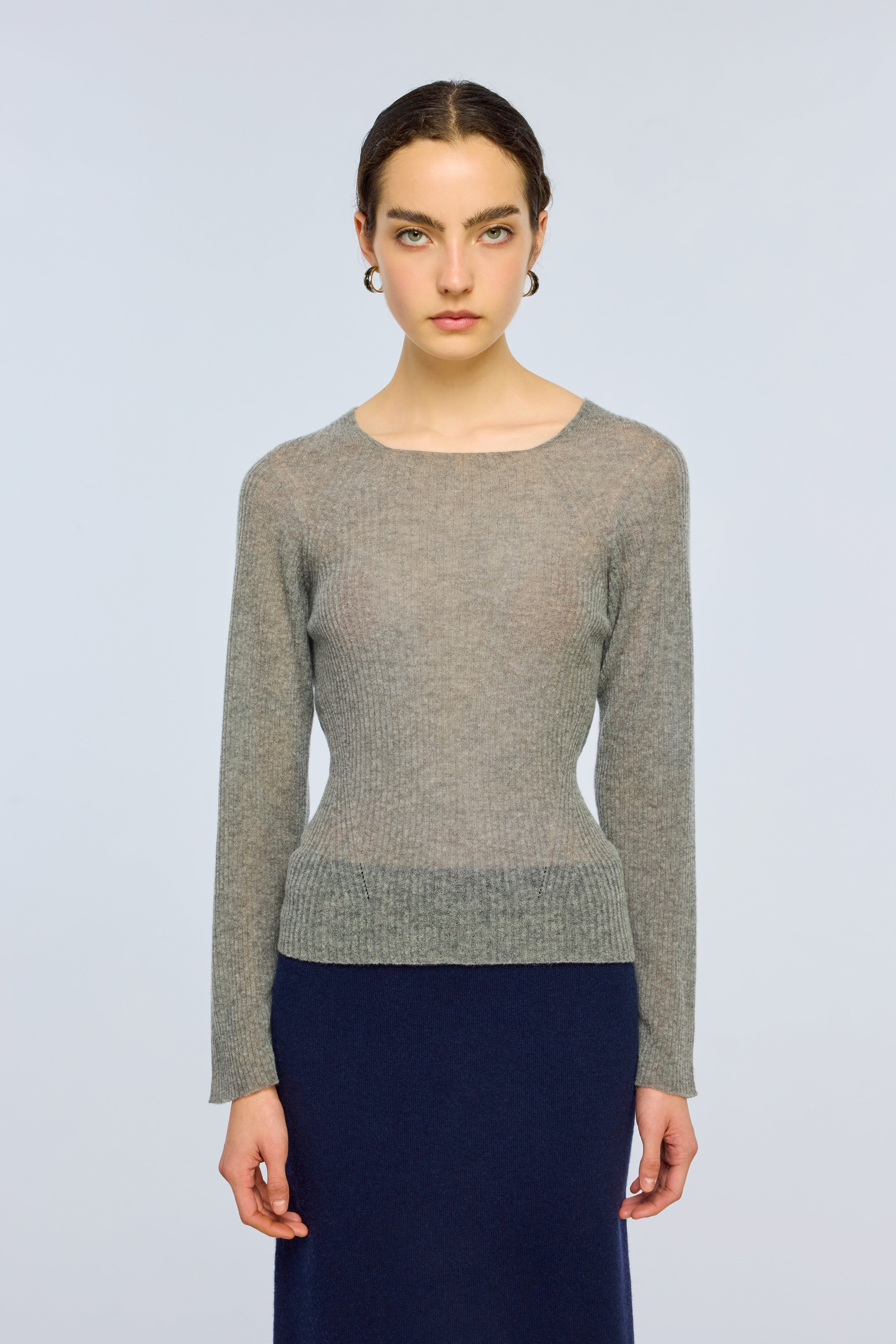 Semicouture Iris Y6WE04 maglia lana ultralight girocollo