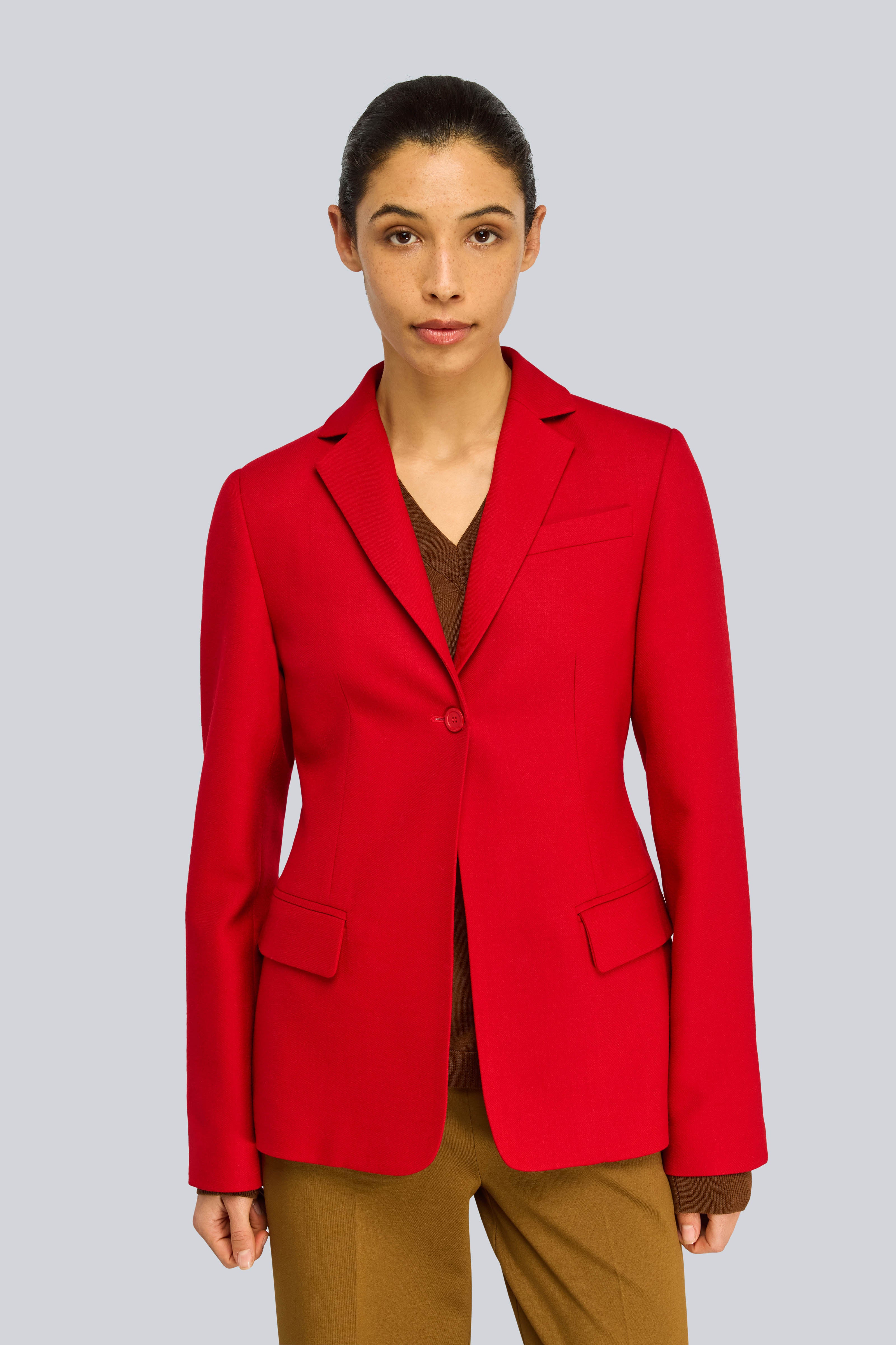 Semicouture Katee giacca flanella rosso lacca