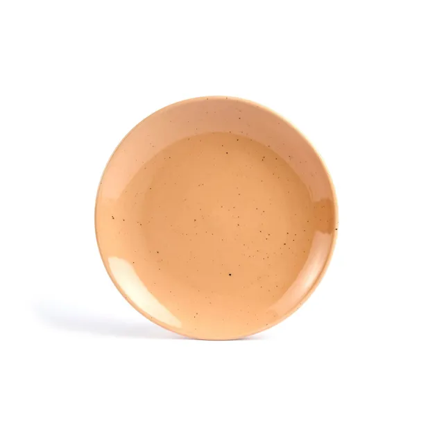 On Earth Sabbia piatto ceramica arancione 22 cm puntinato