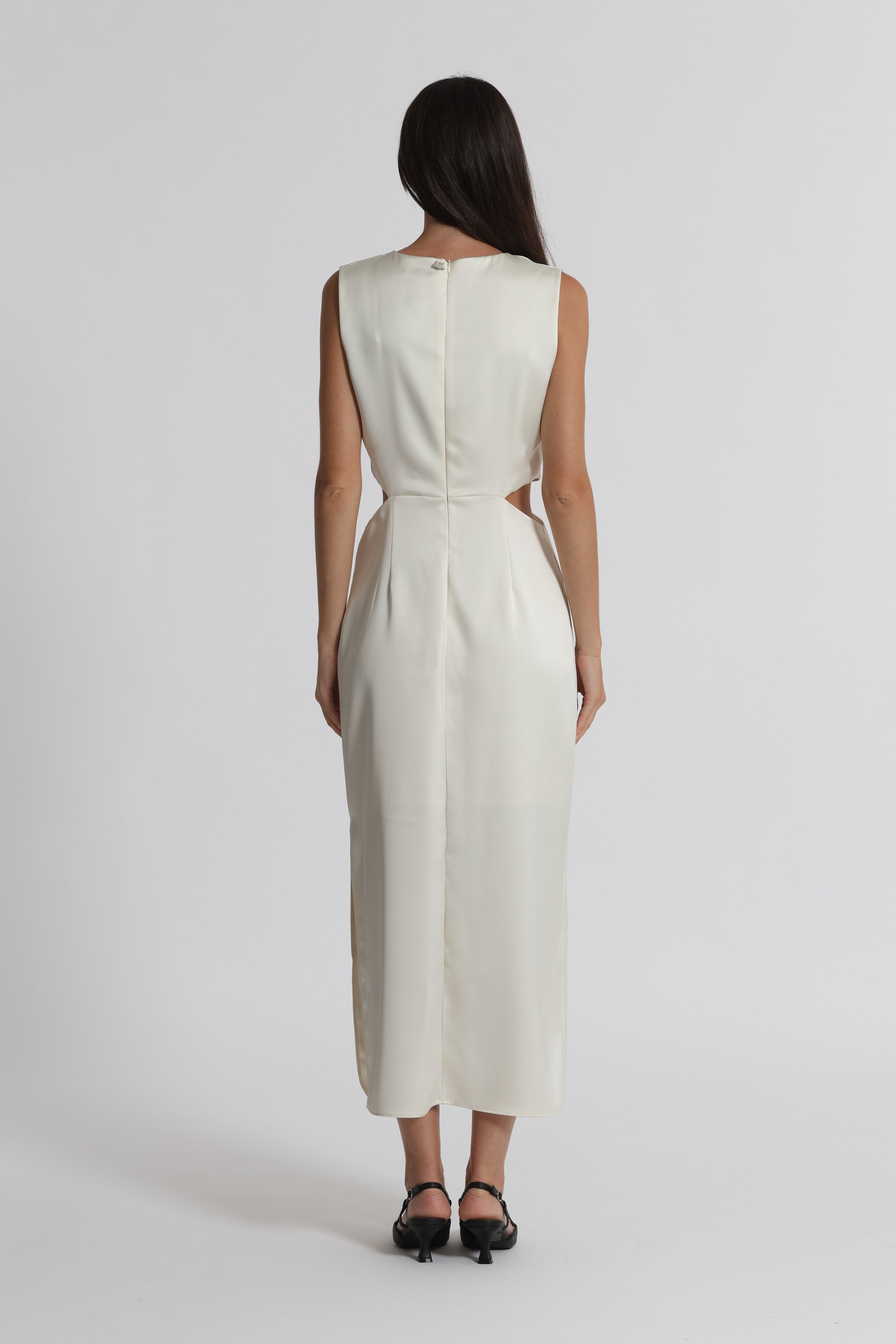 Mimi Mua Midi con Cut Out Abito Nero XS