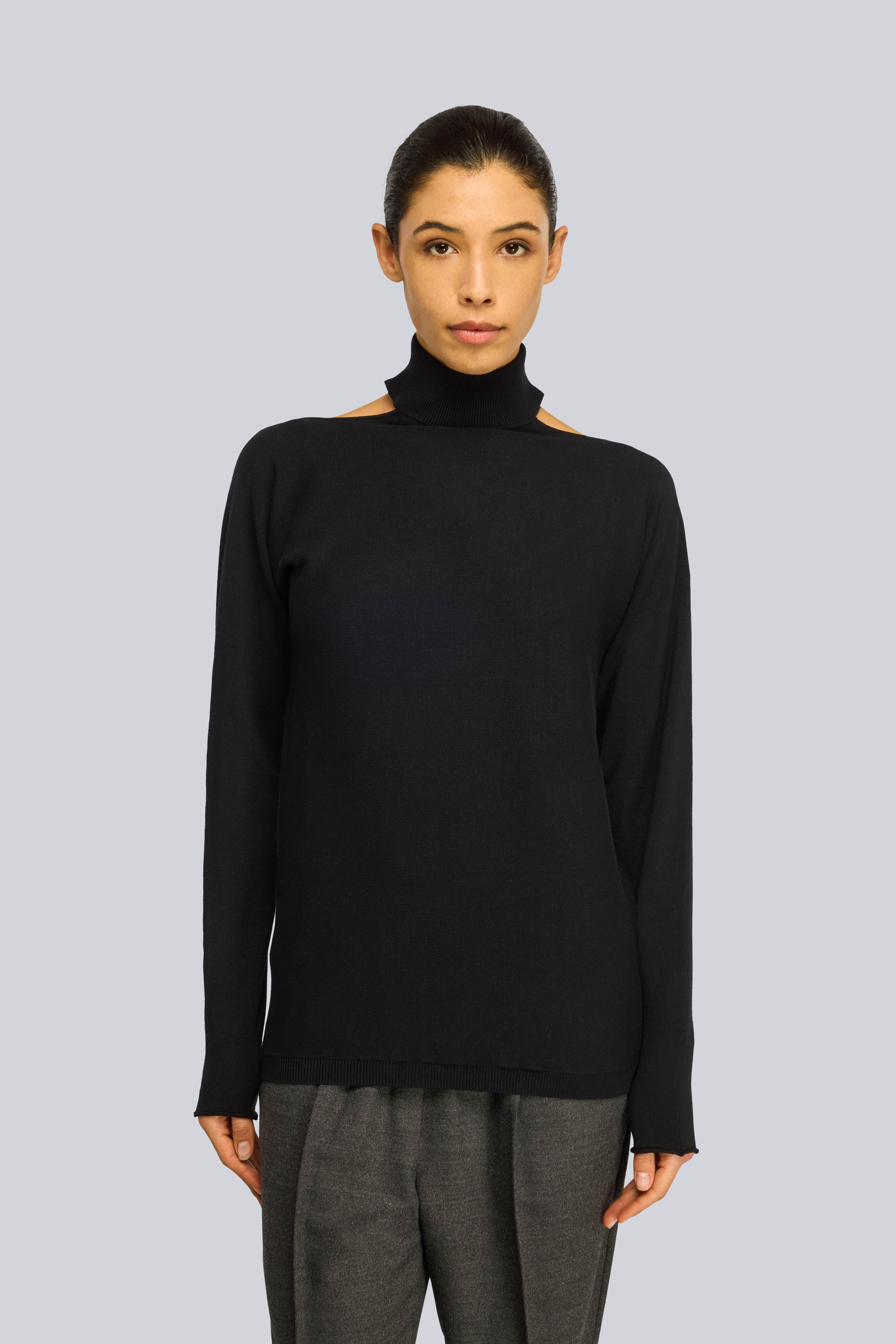 Semicouture Blache S6WC33 maglia nero scollo schiena