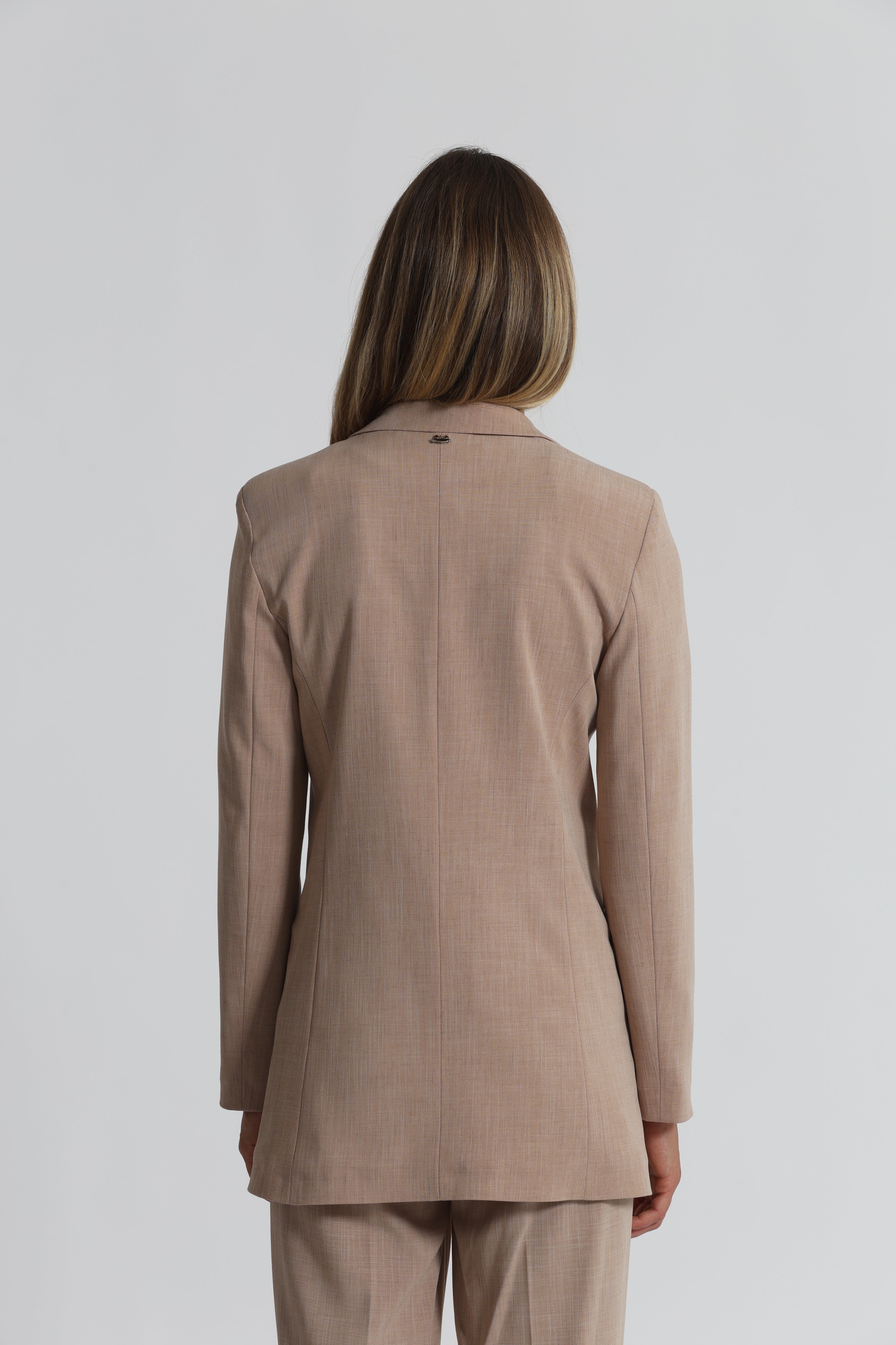Mimi Mua Giacca Doppiopetto giacca beige classica