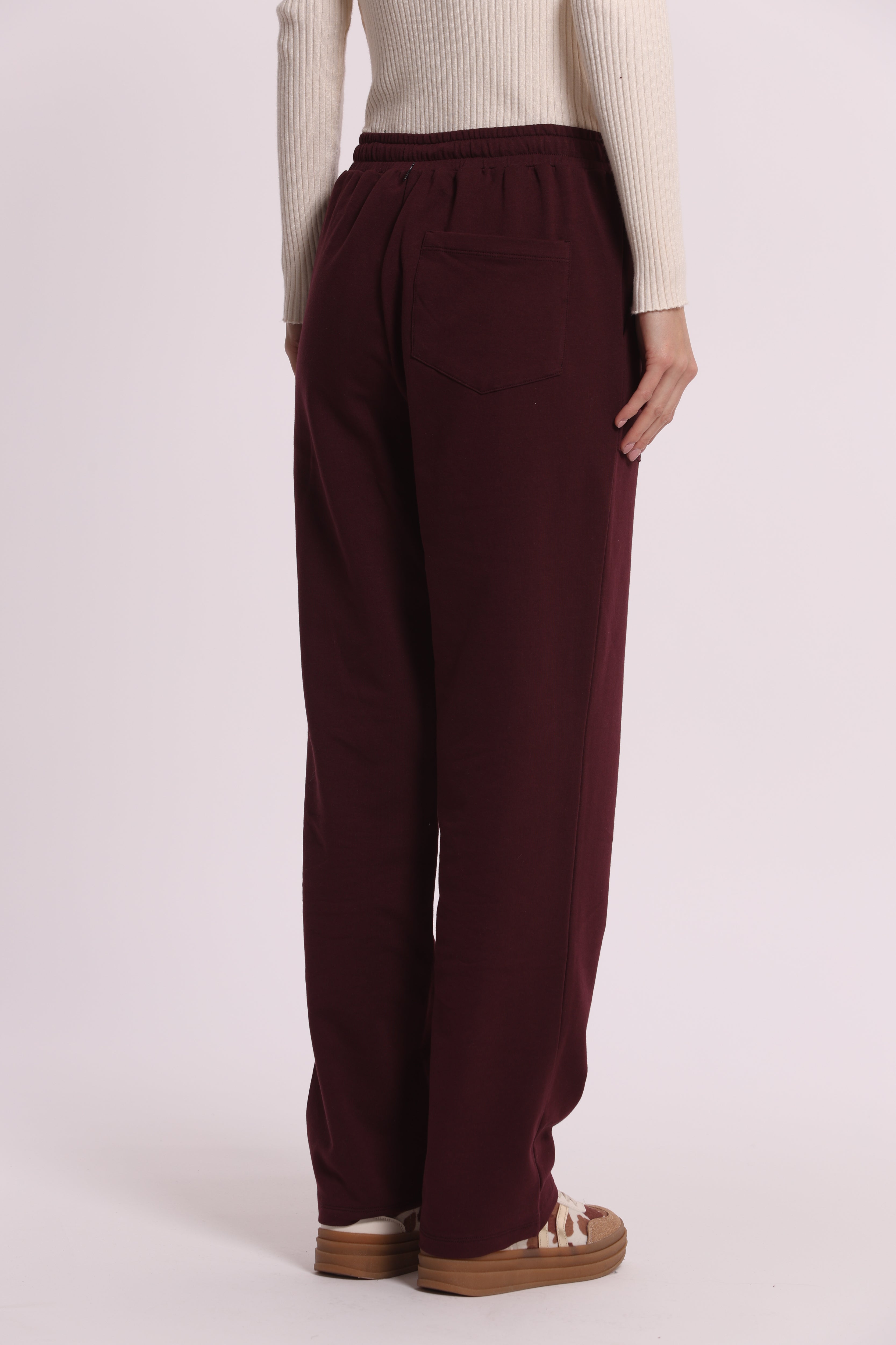 Mimi Mua Pantaloni di felpa neri in cotone