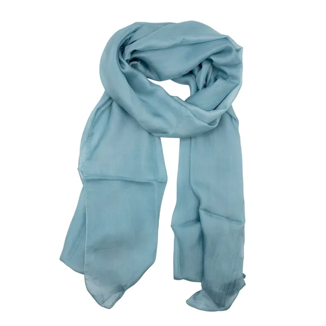 On Earth Cooperative Collection Amalia stola seta azzurro 50x180 cm