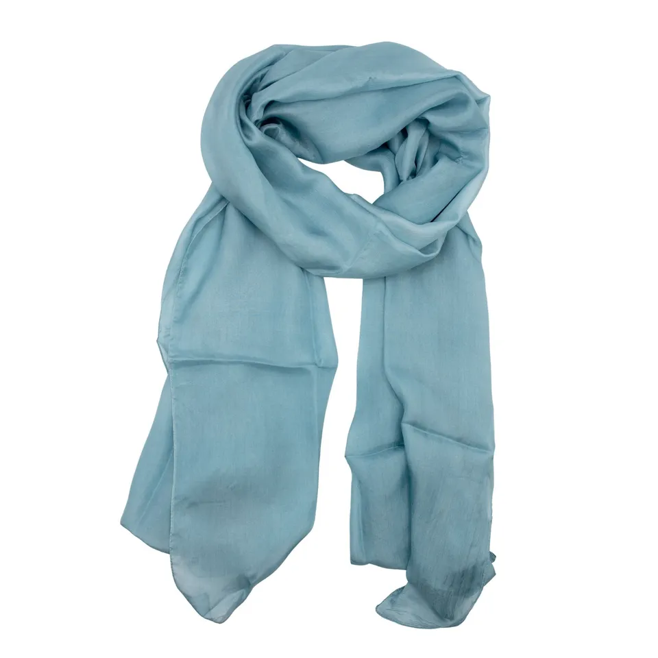 On Earth Cooperative Collection Amalia stola seta azzurro 50x180 cm