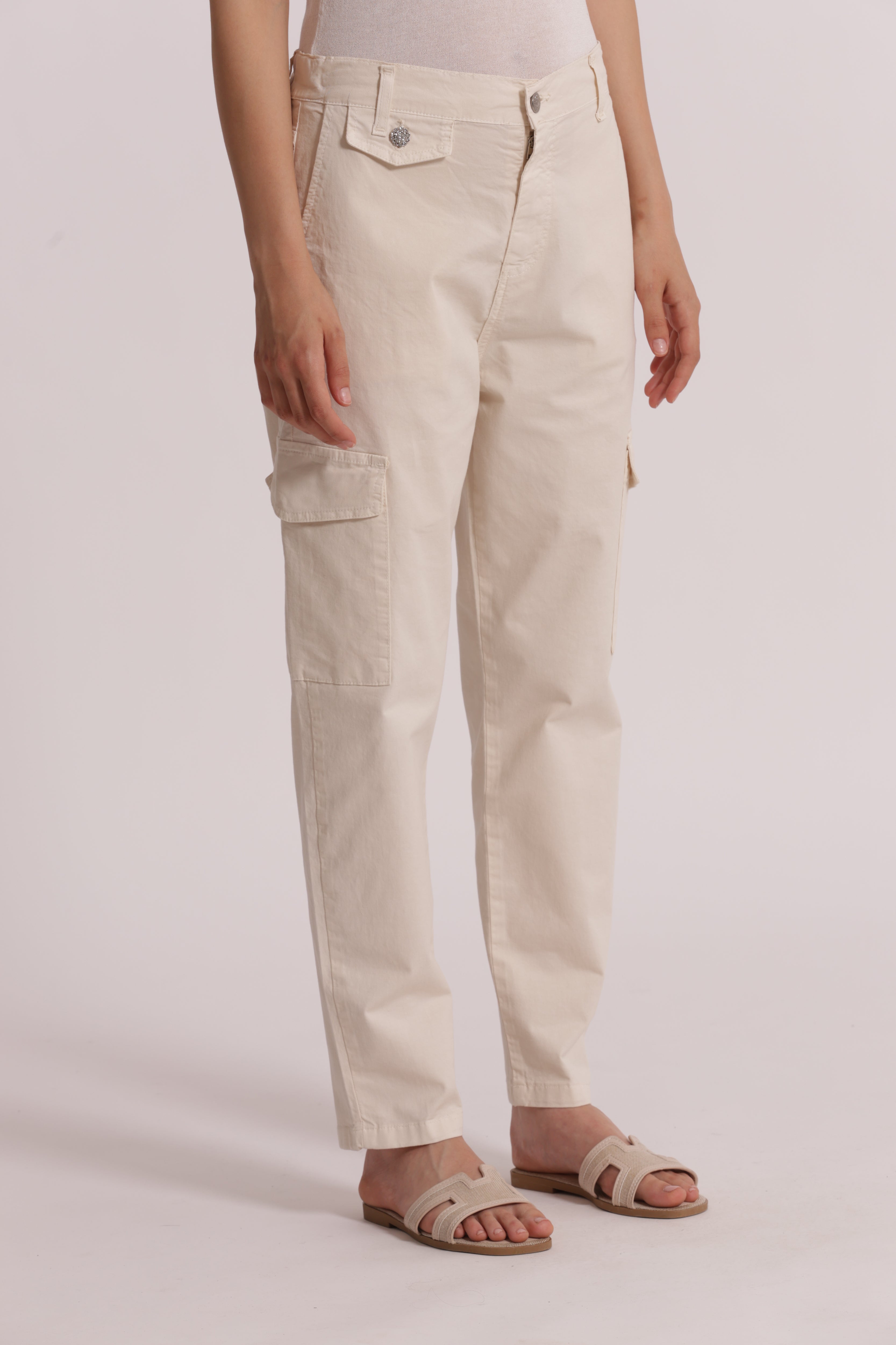 Mimi Mua pantalone tasconi bengalina burro