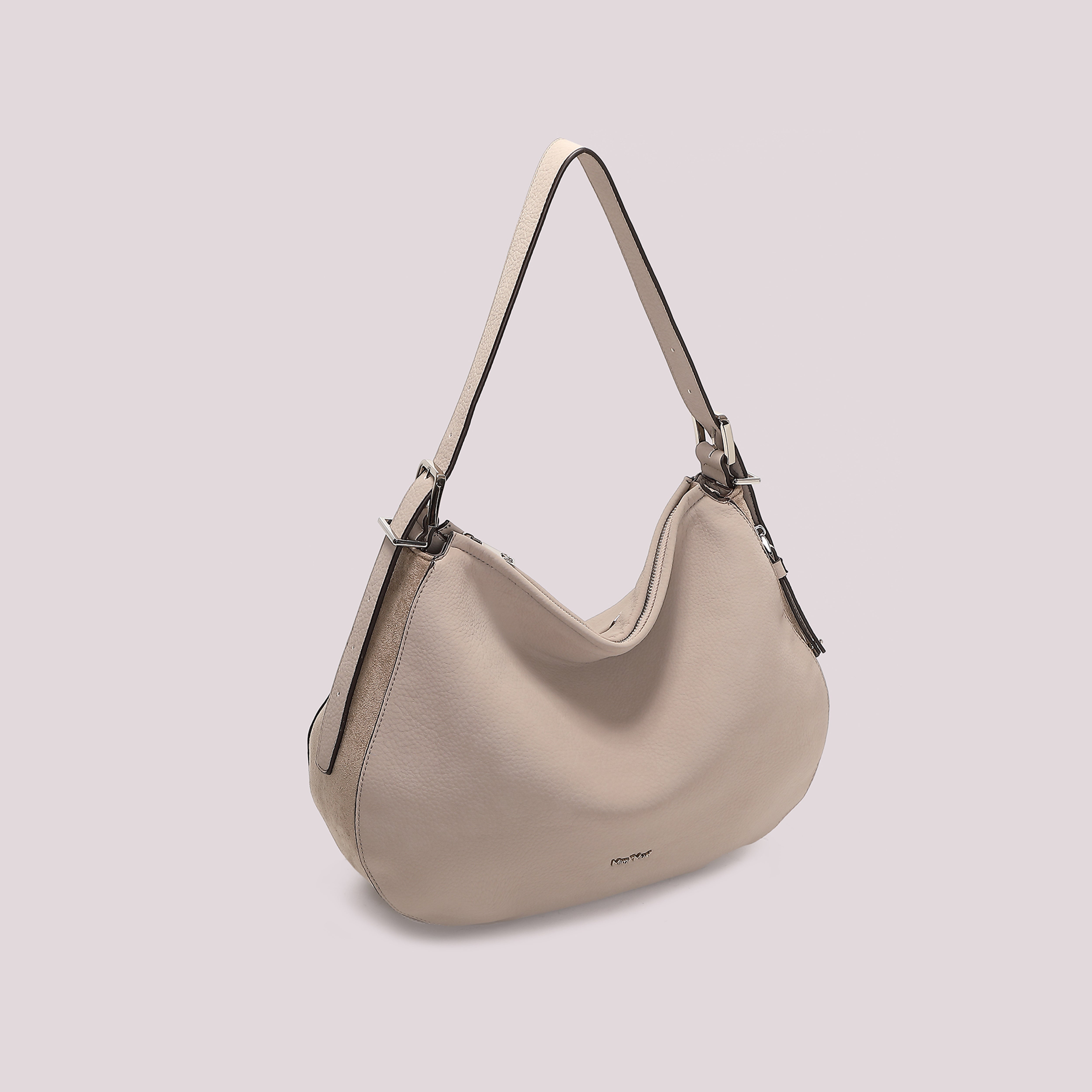 Mimi Mua borsa a spalla con fianchi effetto camoscio nero