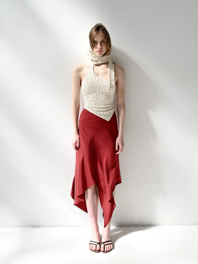 GiglioTigrato Adriana Skirt III 26-0014 gonna ciliegia seta