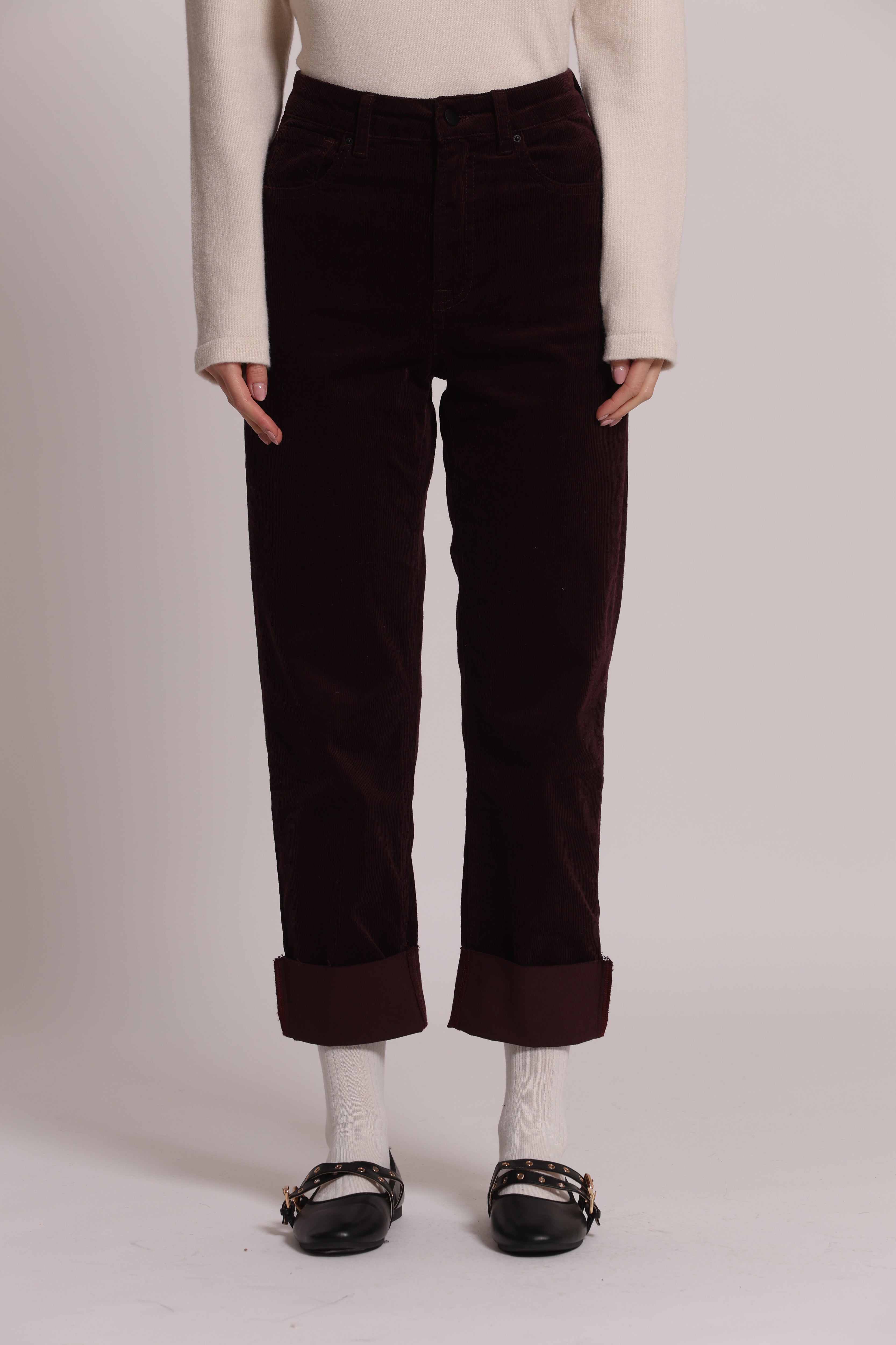 Mimi Mua Jeans Cropped in Velluto Cotone