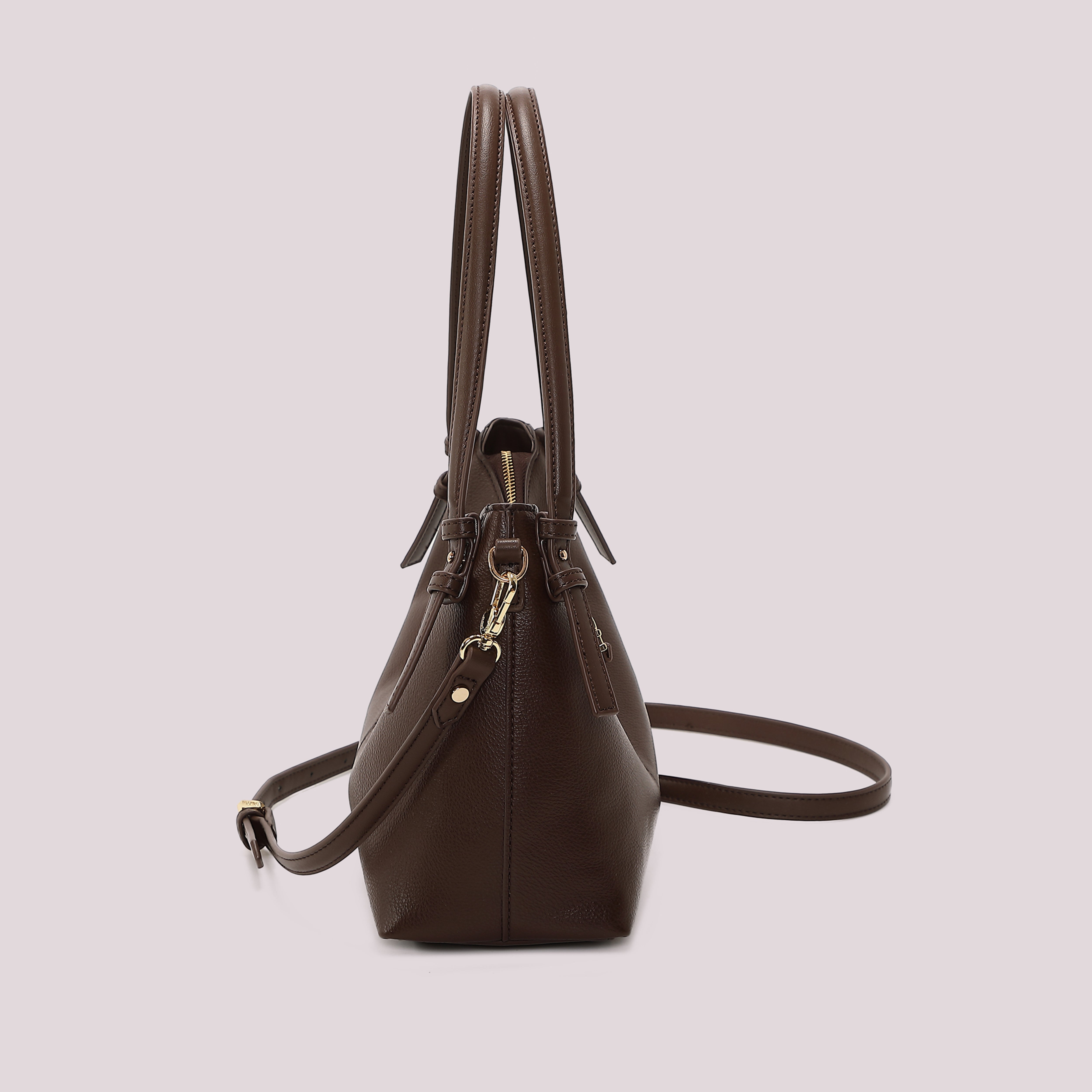Mimi Mua borsa a spalla zip lettere nera 29 cm