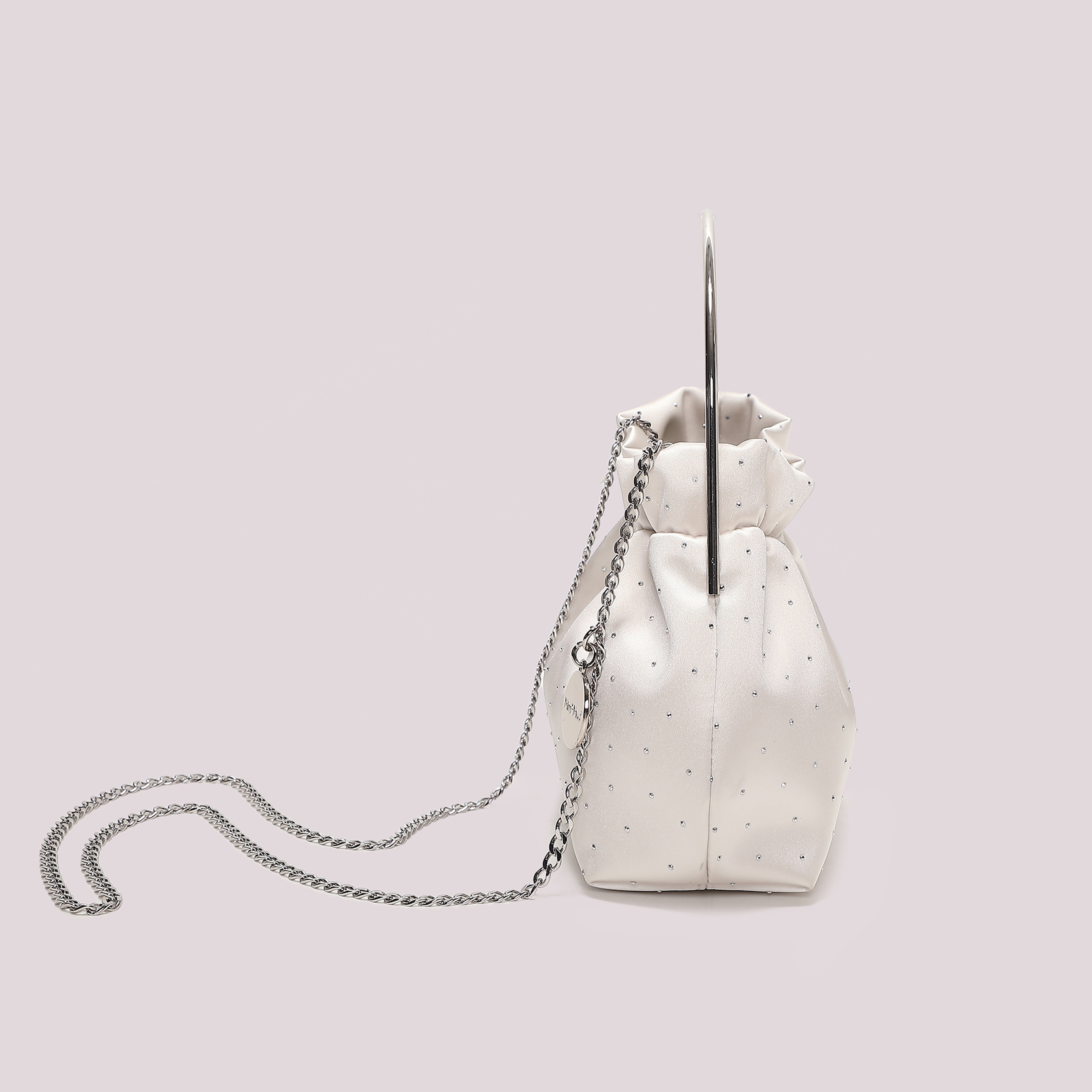 Mimi Mua Borsa Tessuto Strass Nero