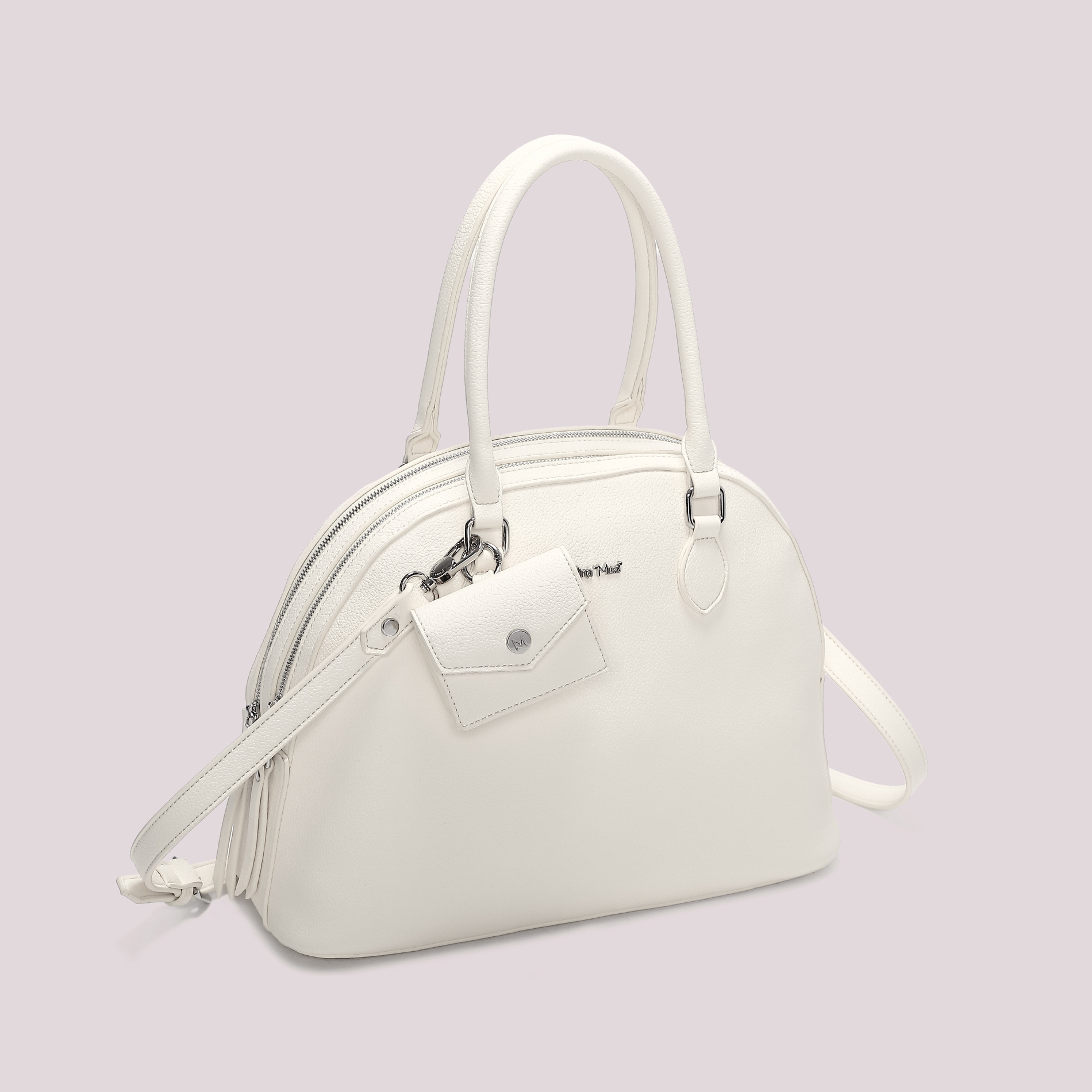 Mimi Mua 2 Zip e Borsina Miniatura borsa a spalla bianco