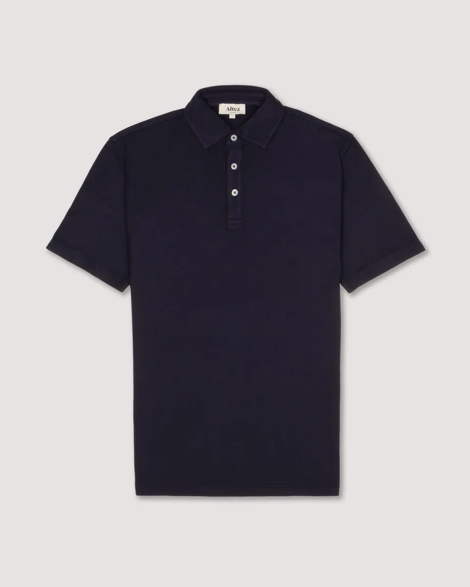 Altea Greg polo blu navy cotone piquet