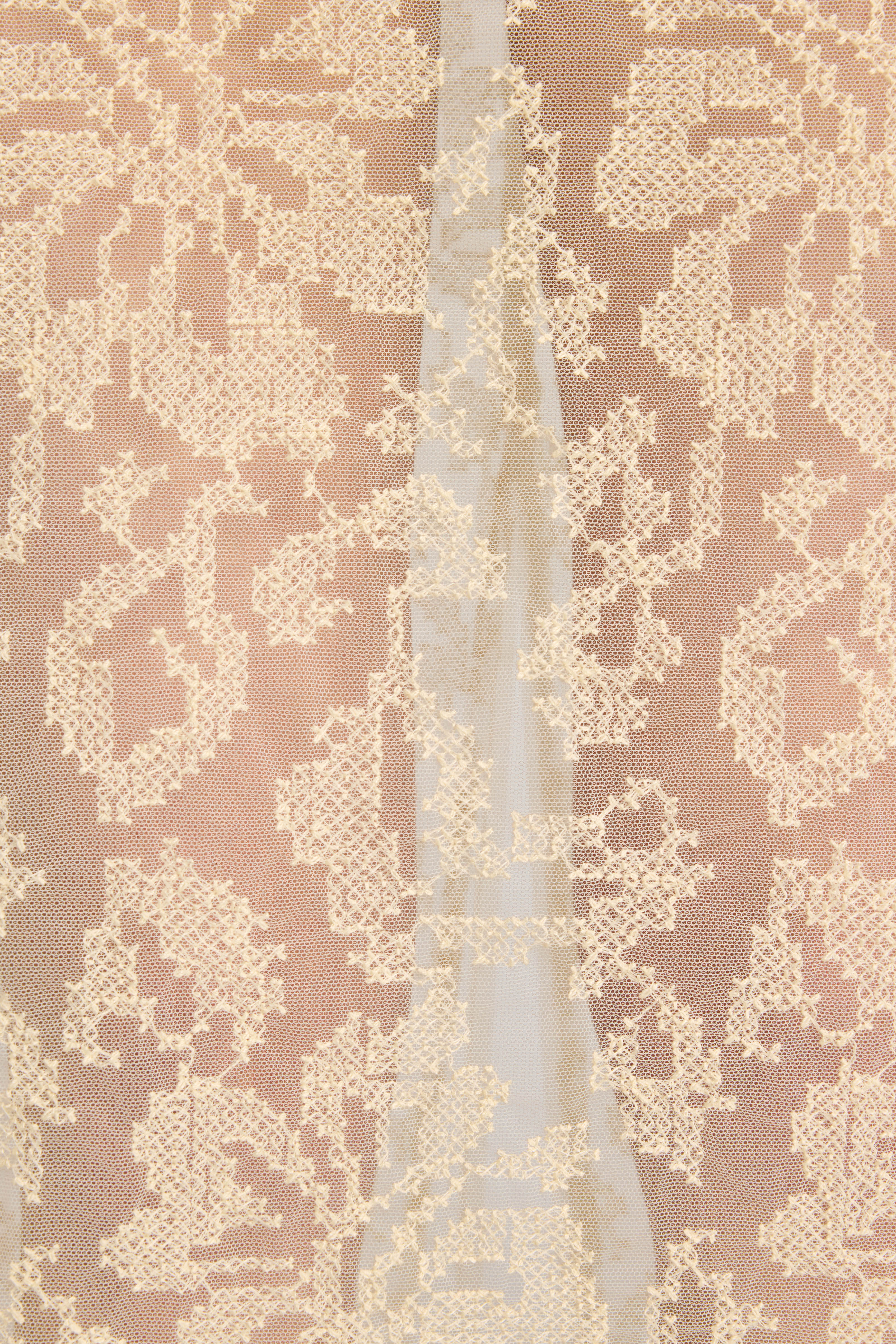 Semicouture Quiana gonna tulle burro punto croce midi