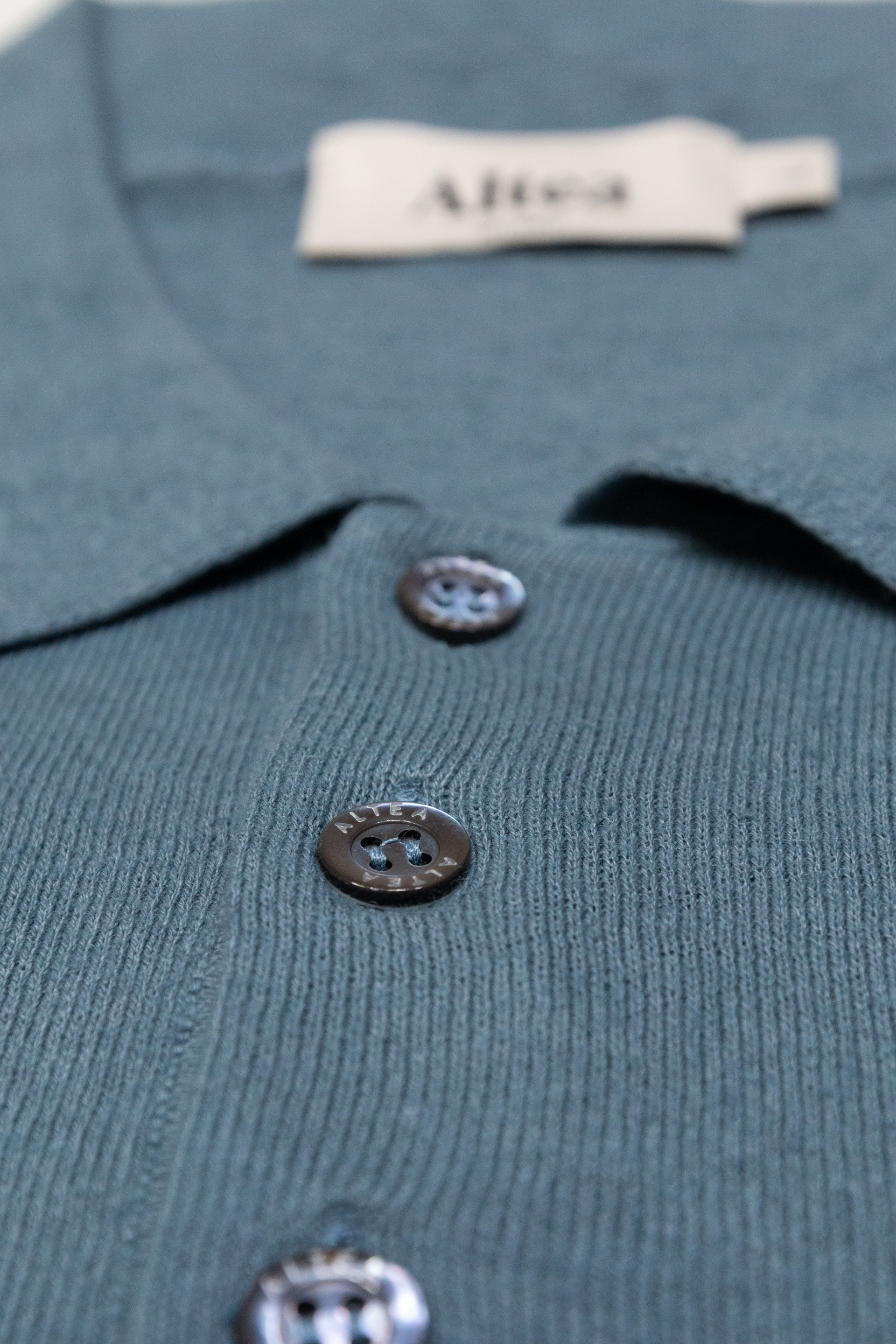Altea polo maglia lino cotone blu