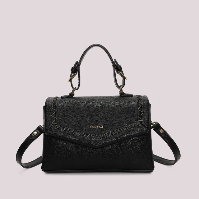 Mimi Mua Cuciture a Vista borsa a mano nero tracolla