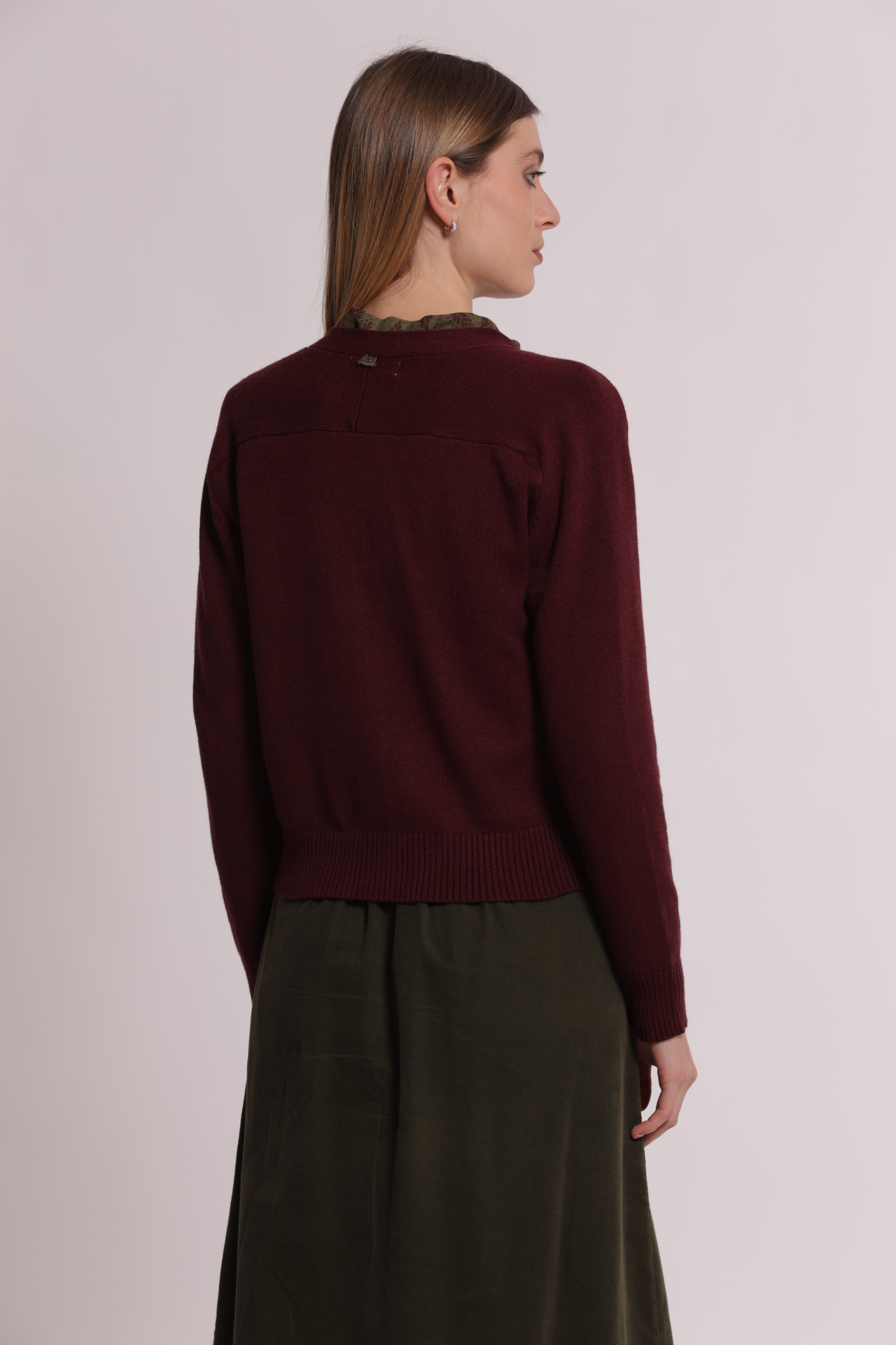 Mimi Mua Cardigan con Tasche Nero Maglia