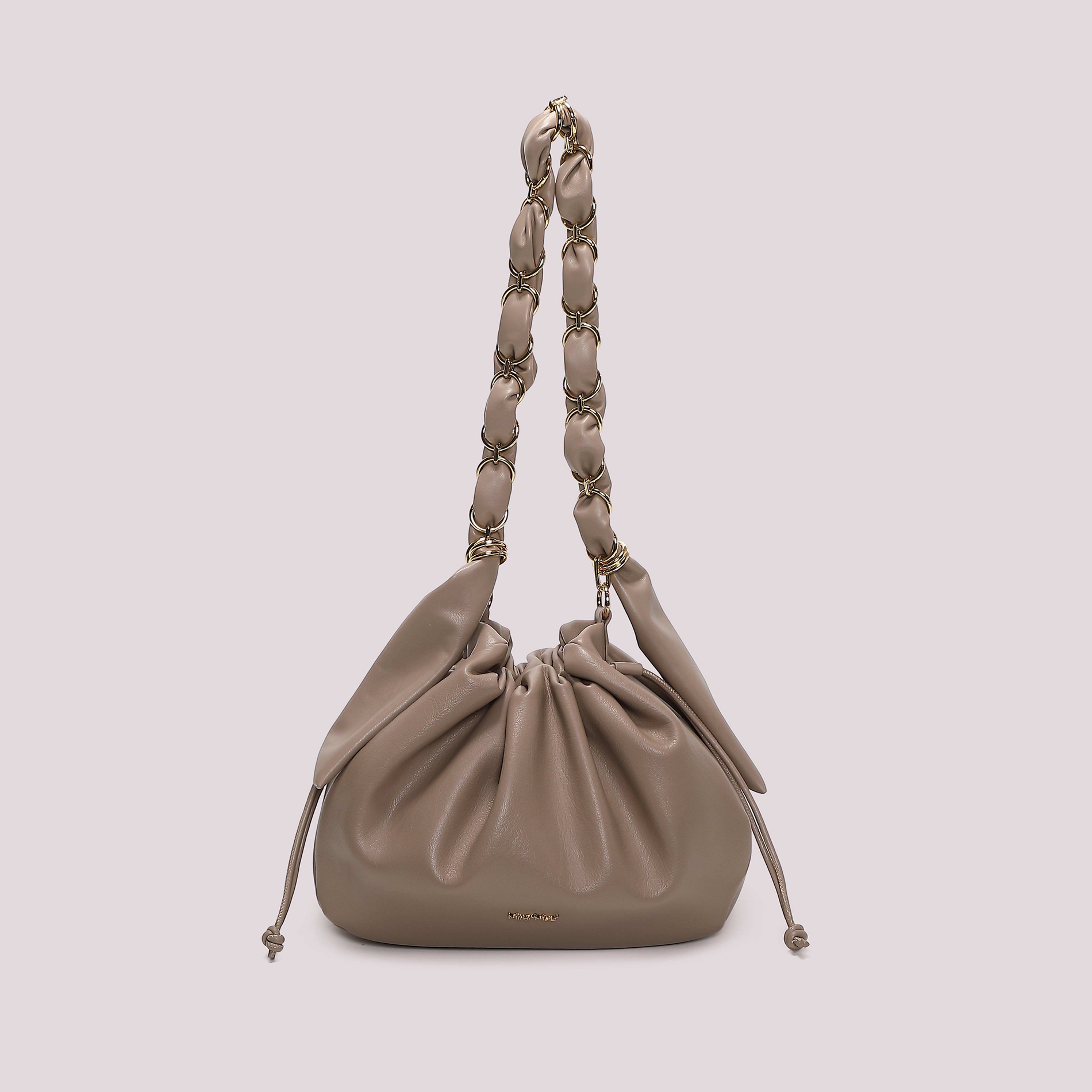 Mimi Mua Borsa Spalla Catena Manici Nero Ecopelle