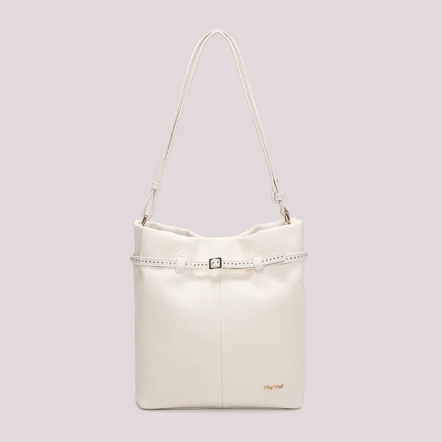 Mimi Mua Borsa a Spalla con Cinturino Bianca