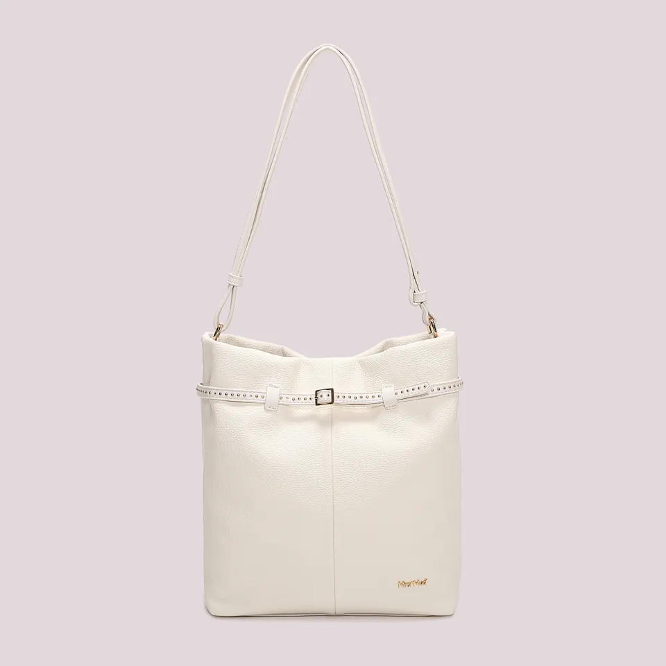 Mimi Mua Borsa a Spalla con Cinturino Bianca