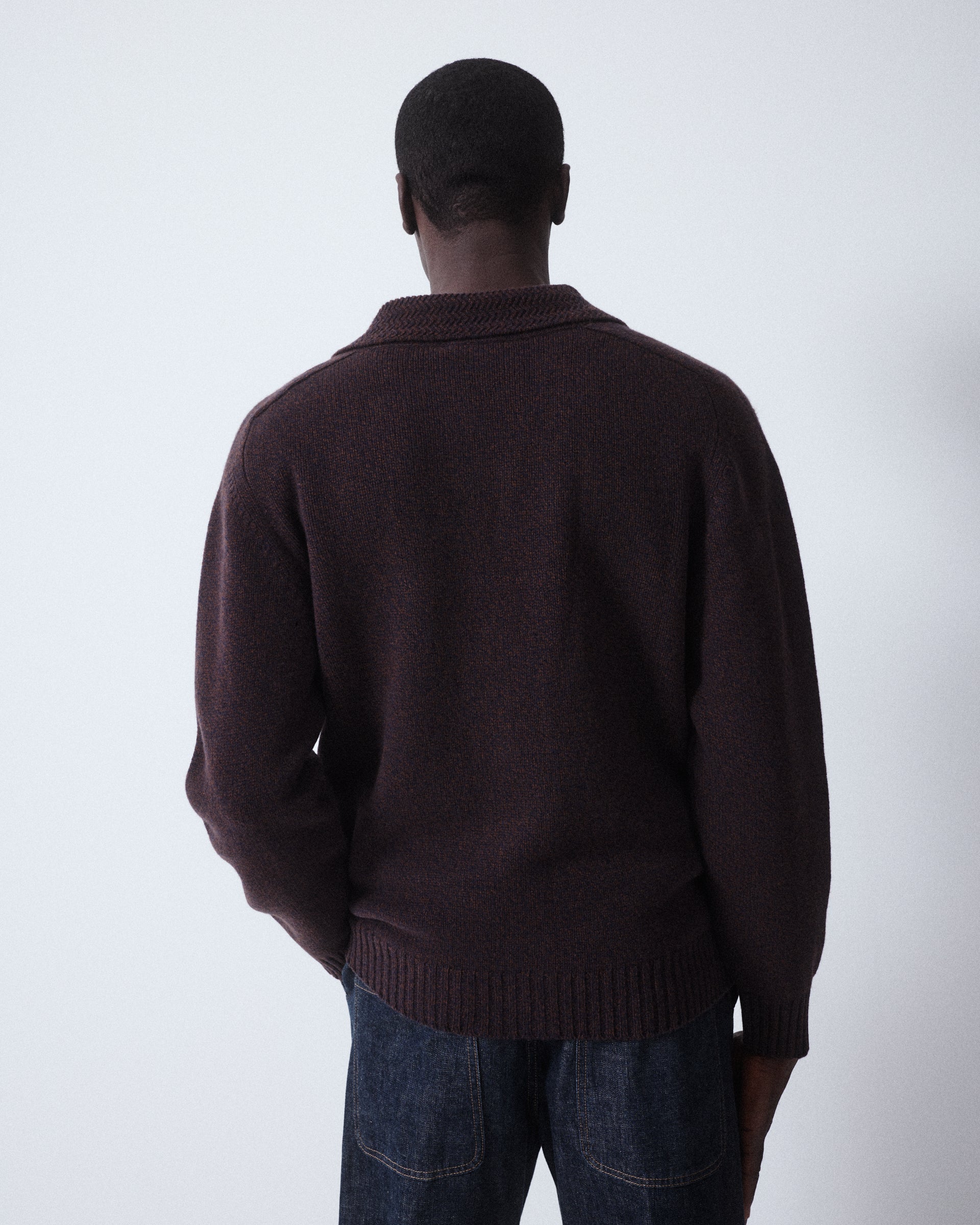 Altea cardigan collo a scialle marrone in lana e cashmere