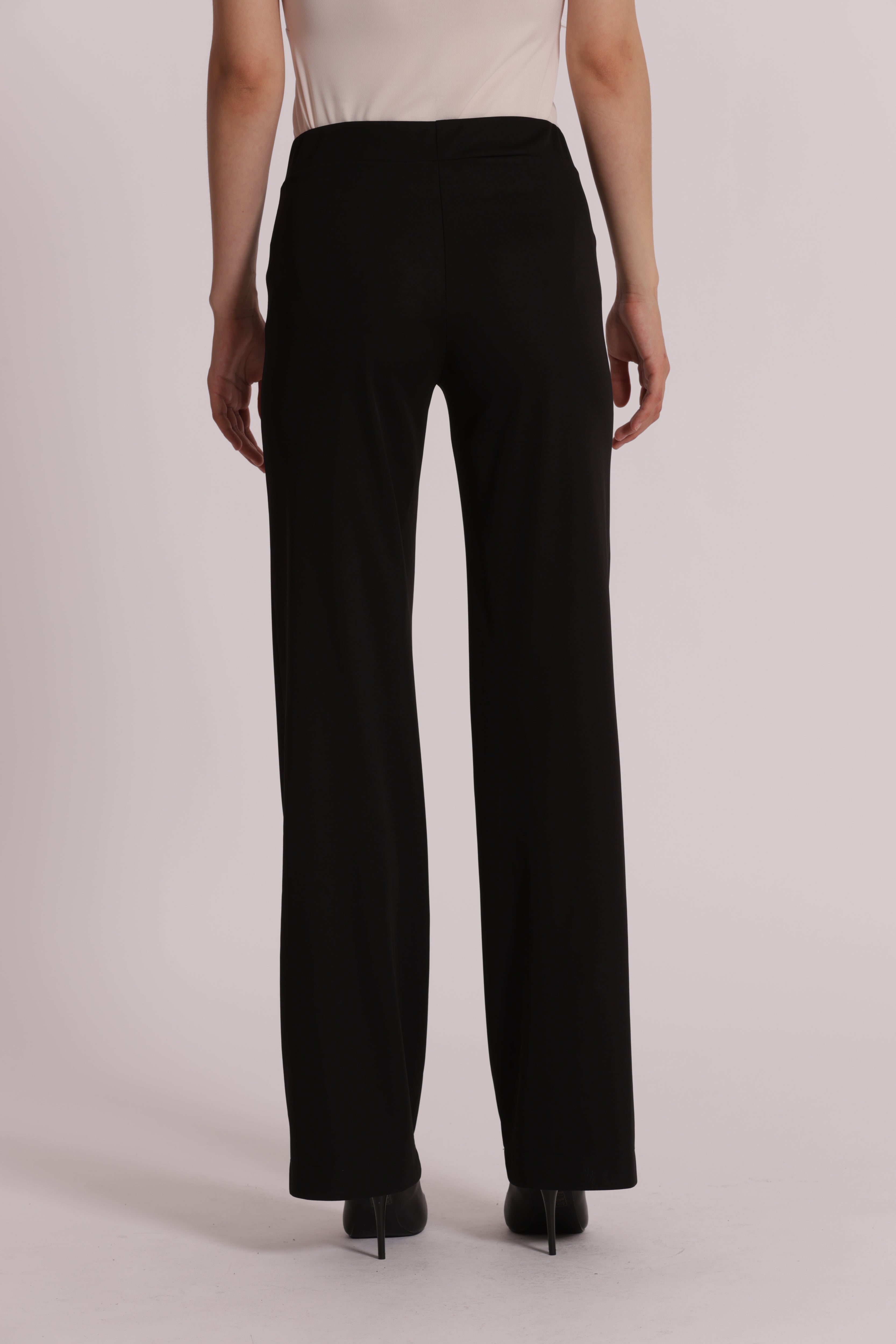 Mimi Mua Pantalone Palazzo Elastico Vita Nero