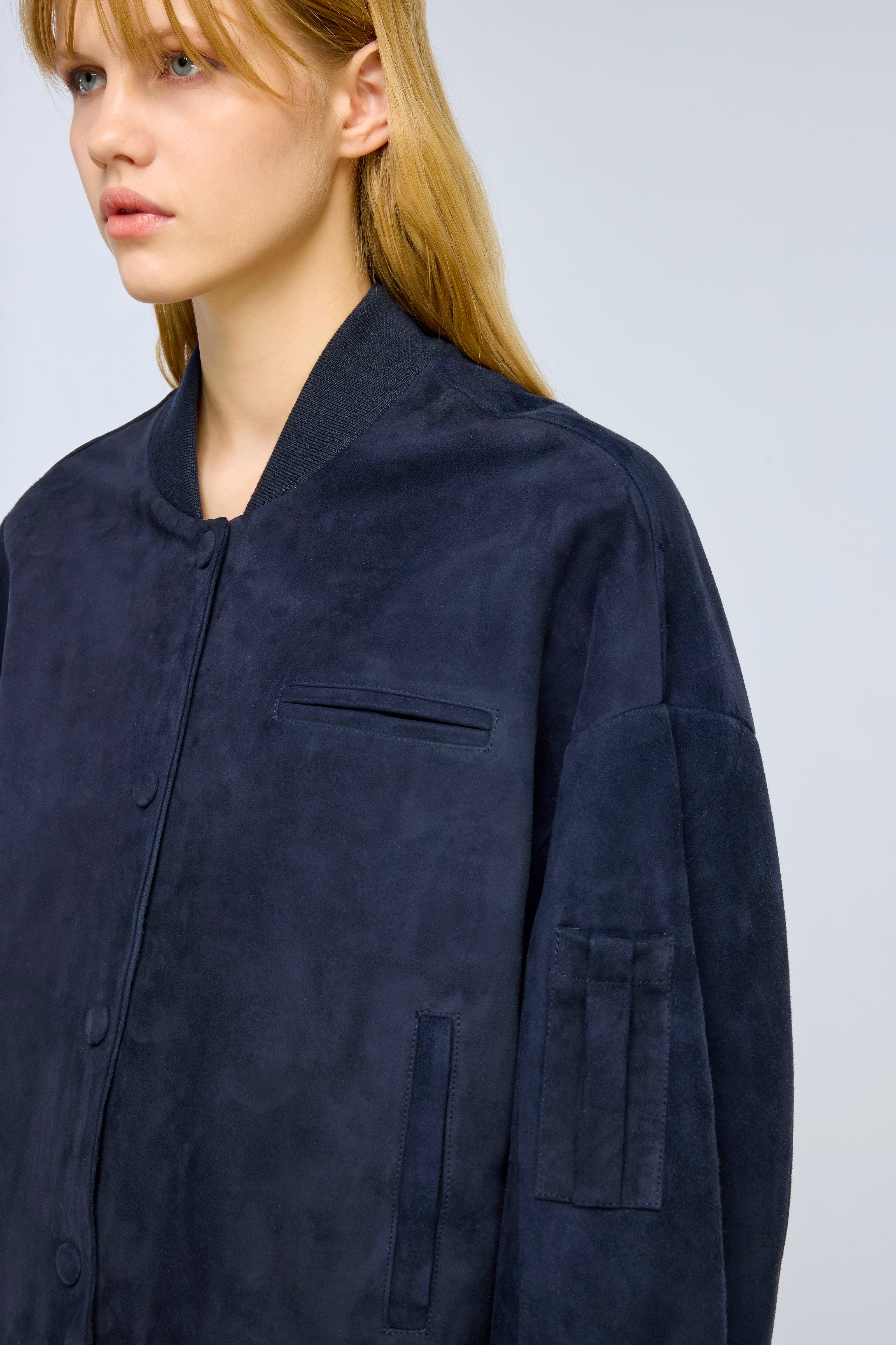 Semicouture Daphne giacca camoscio blue