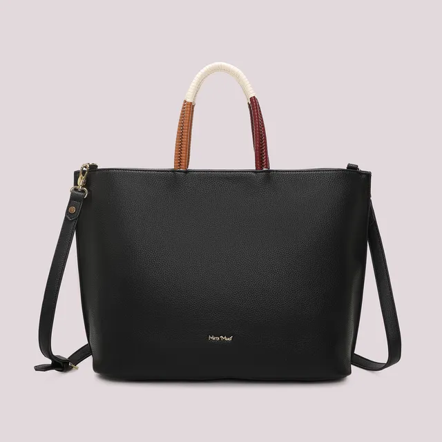 Mimi Mua Shopping con Manico Intrecciato similpelle