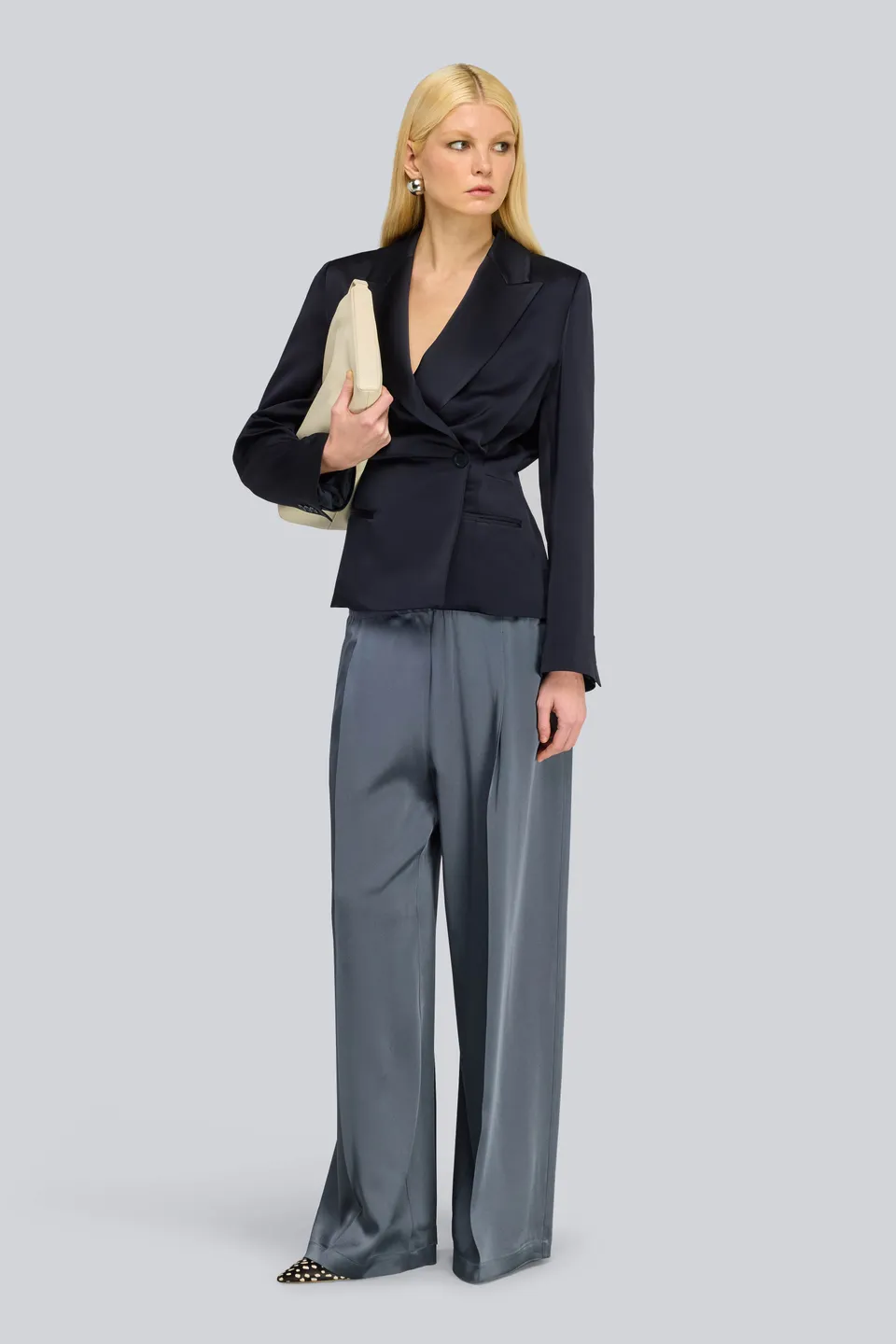 Semicouture Griselda giacca blu notte doppio petto