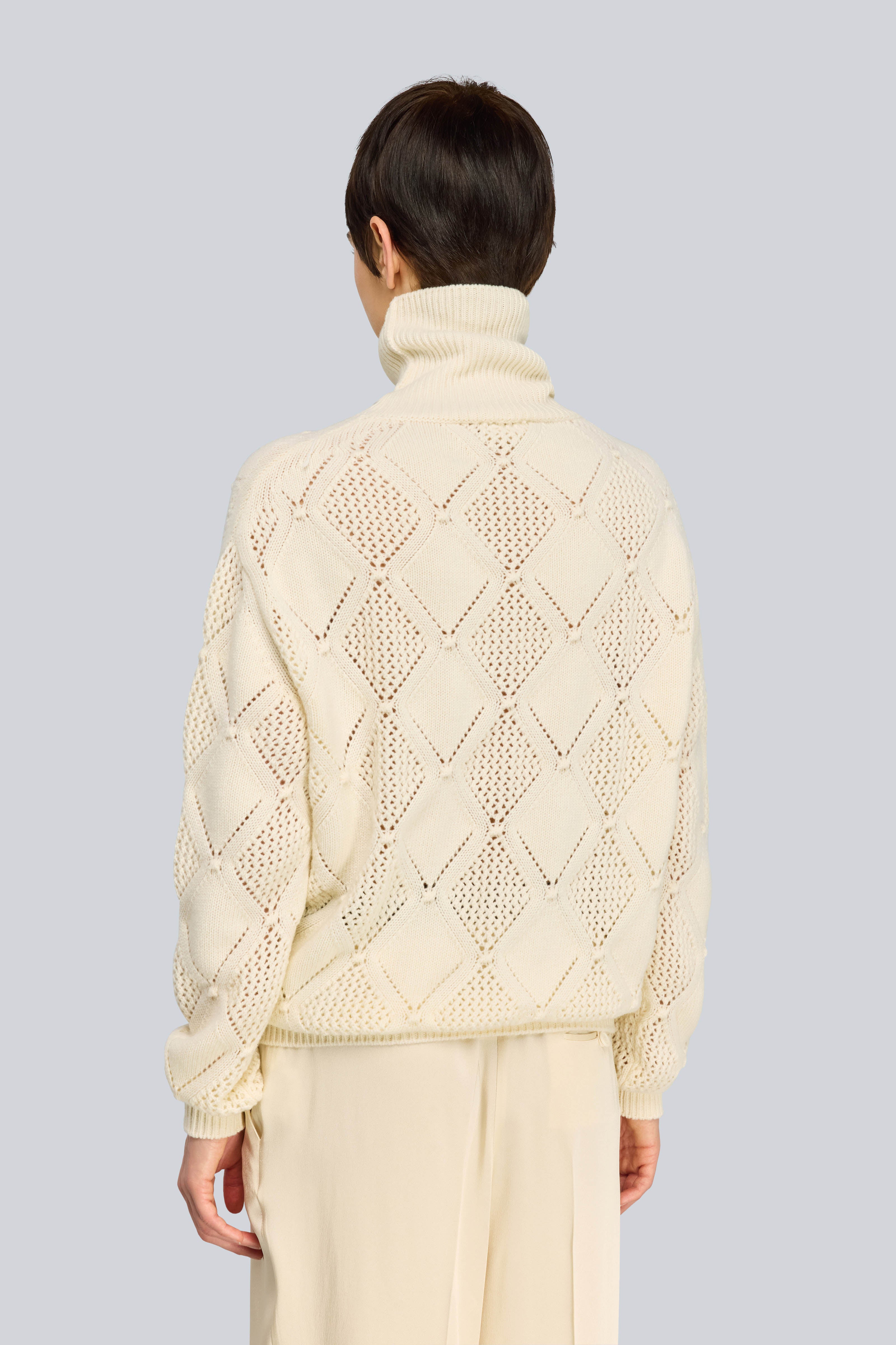 Semicouture Magdalene dolcevita off white rombi