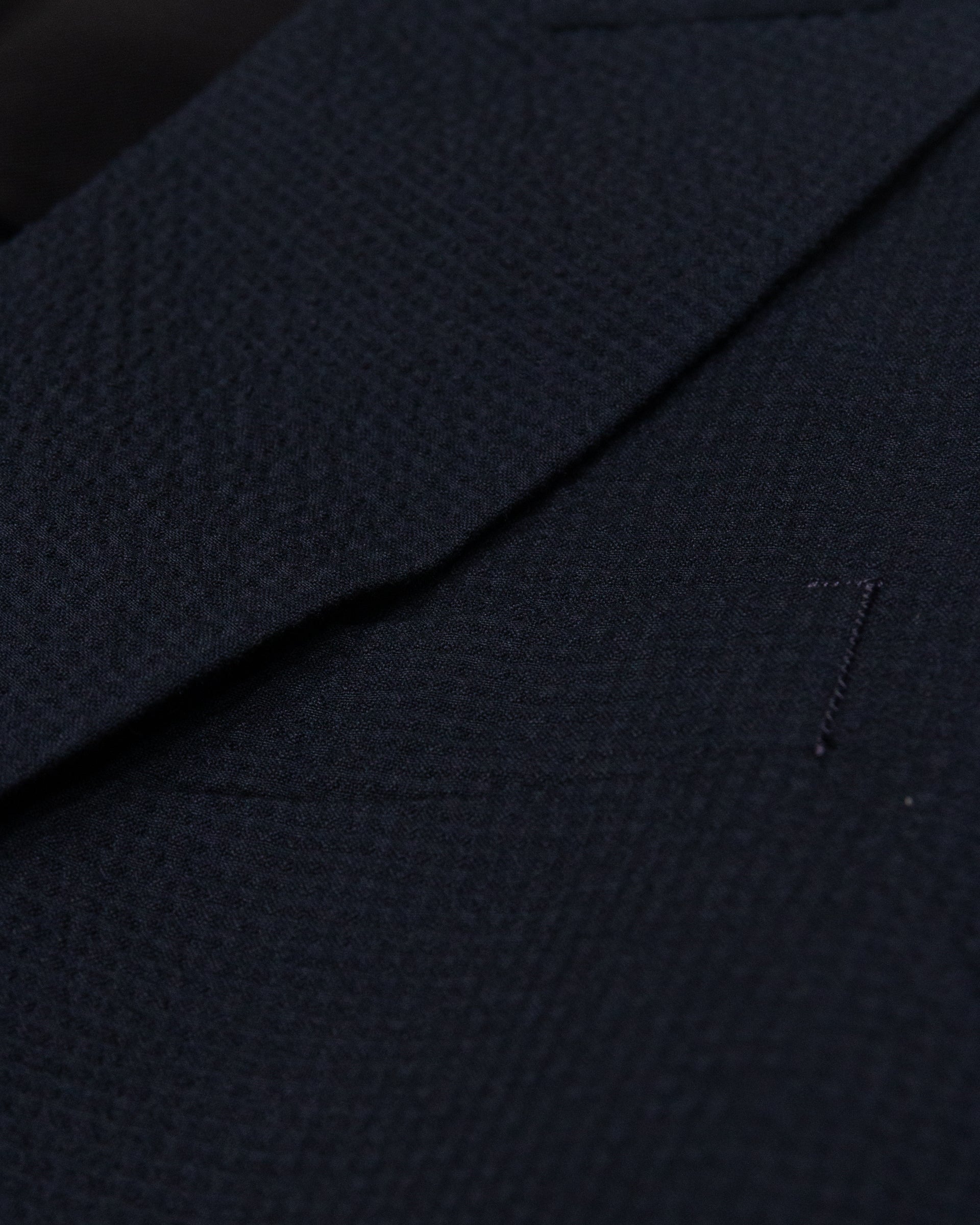 Altea Carlo giacca doppiopetto blu navy seersucker