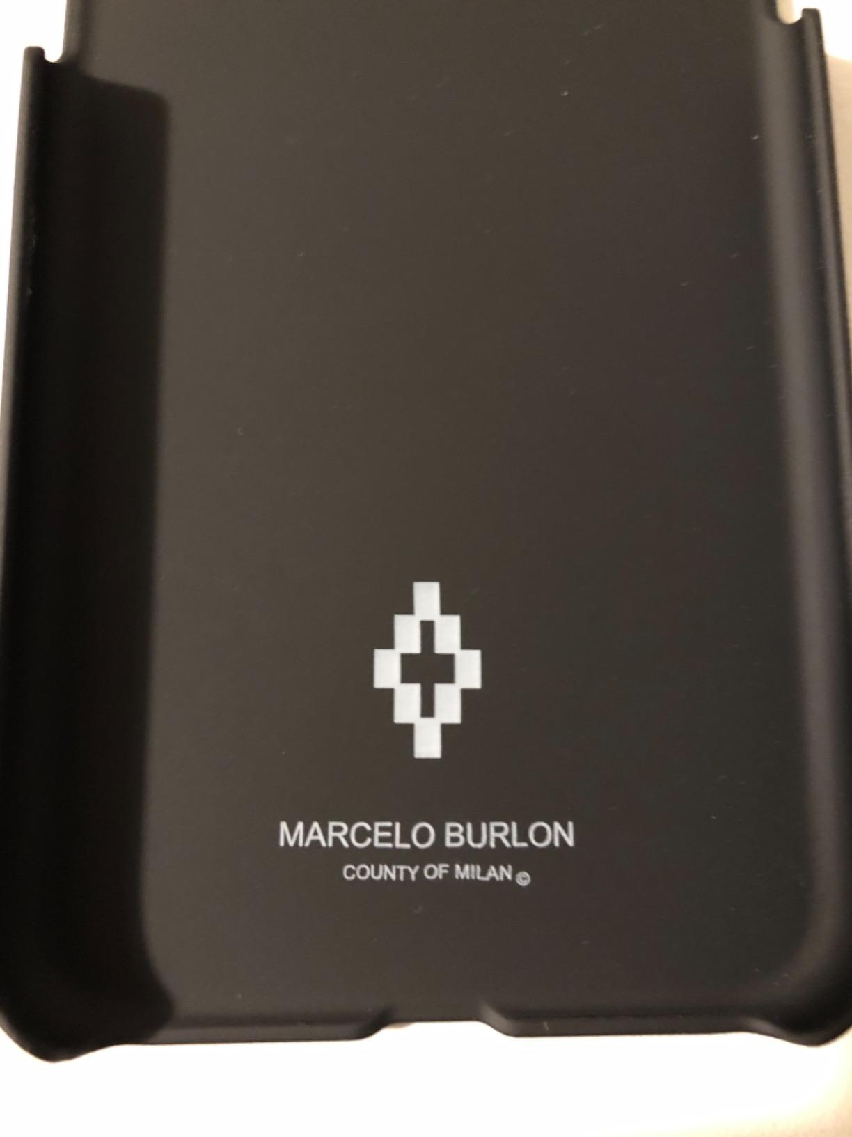 Marcelo Burlon Blue Flowers iPhone X/XS cover rigida soft touch