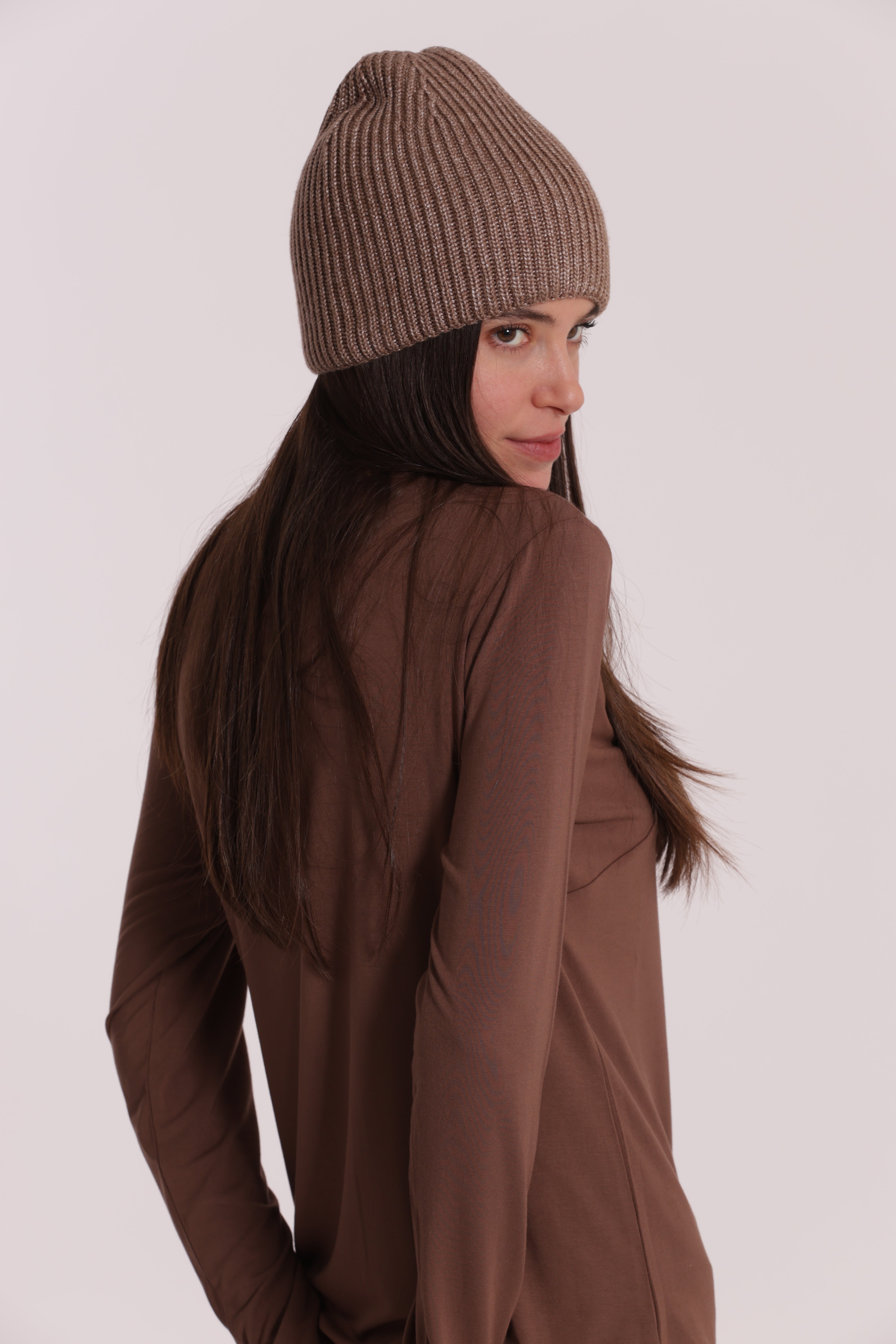 Mimi Mua Berretto Tinta Unita cappello nero lurex