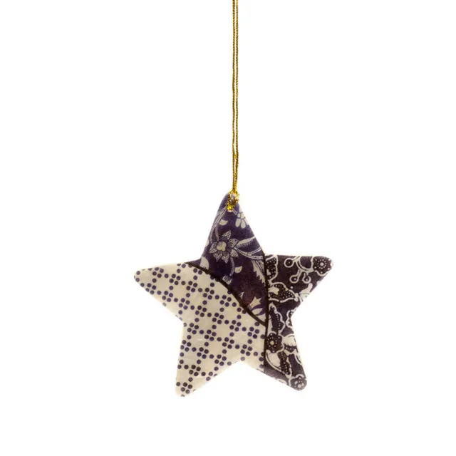 On Earth Cooperative Collection Batik stella madreperla blu 8 cm