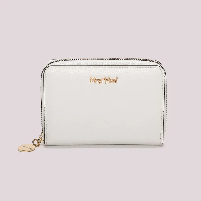 Mimi Mua portafoglio medio basic 1 zip bianco
