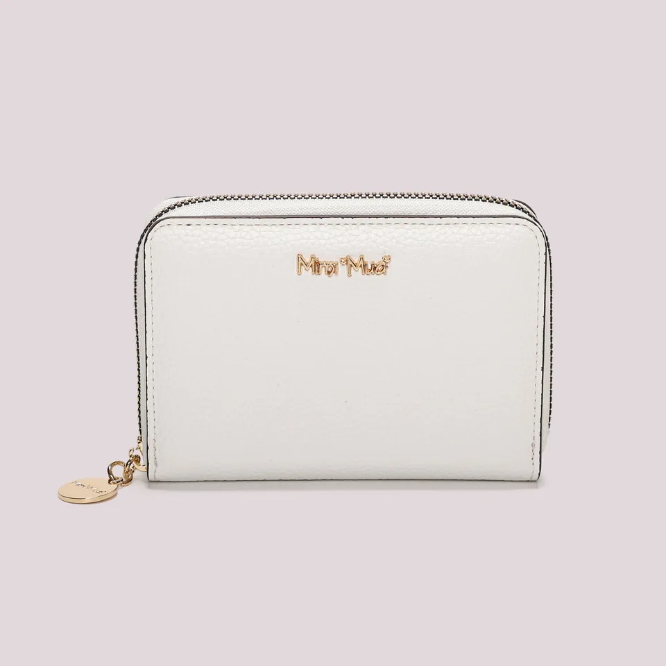 Mimi Mua portafoglio medio basic 1 zip bianco