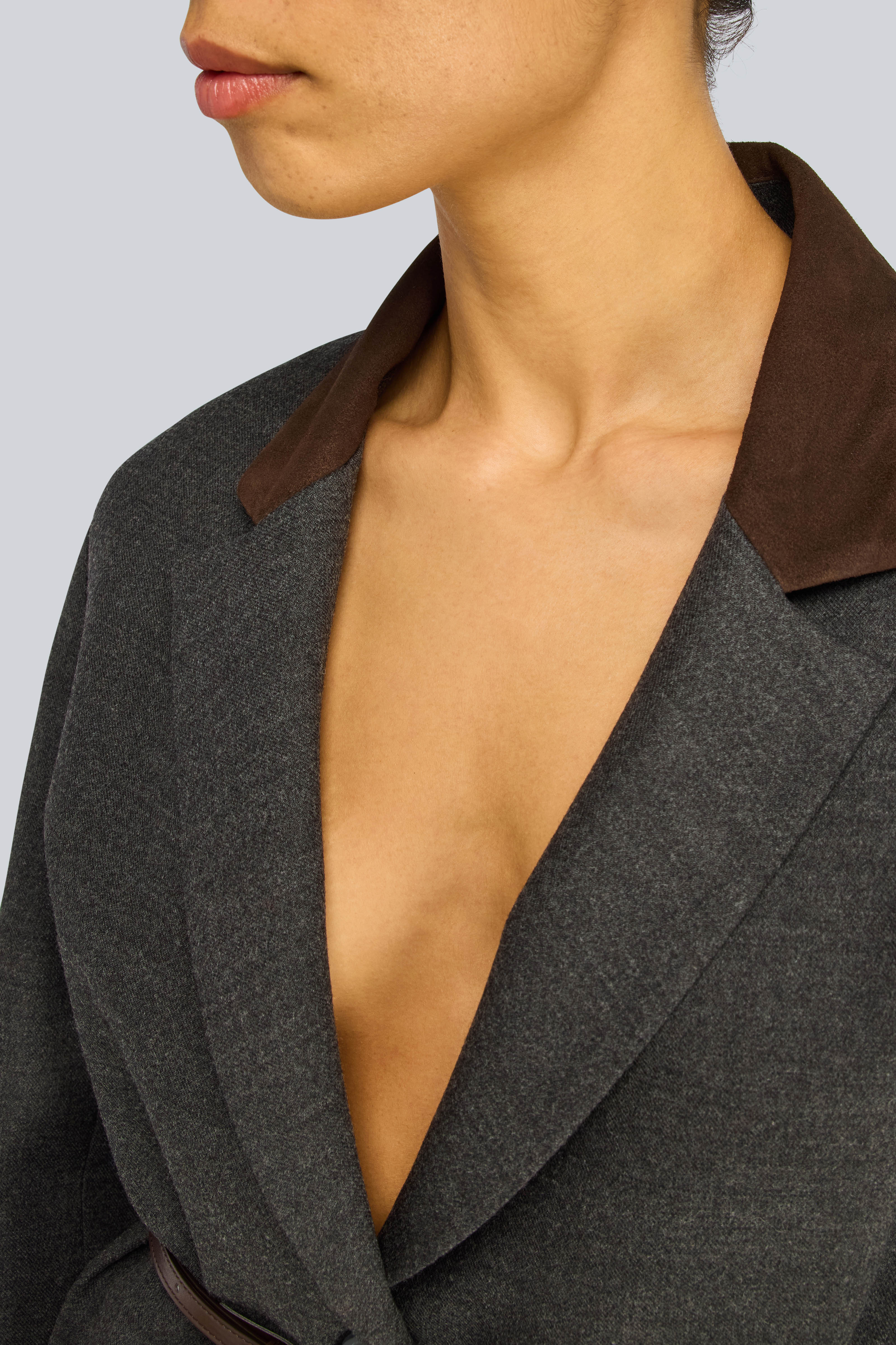 Semicouture Christobel S6WI08 giacca antracite con cintura