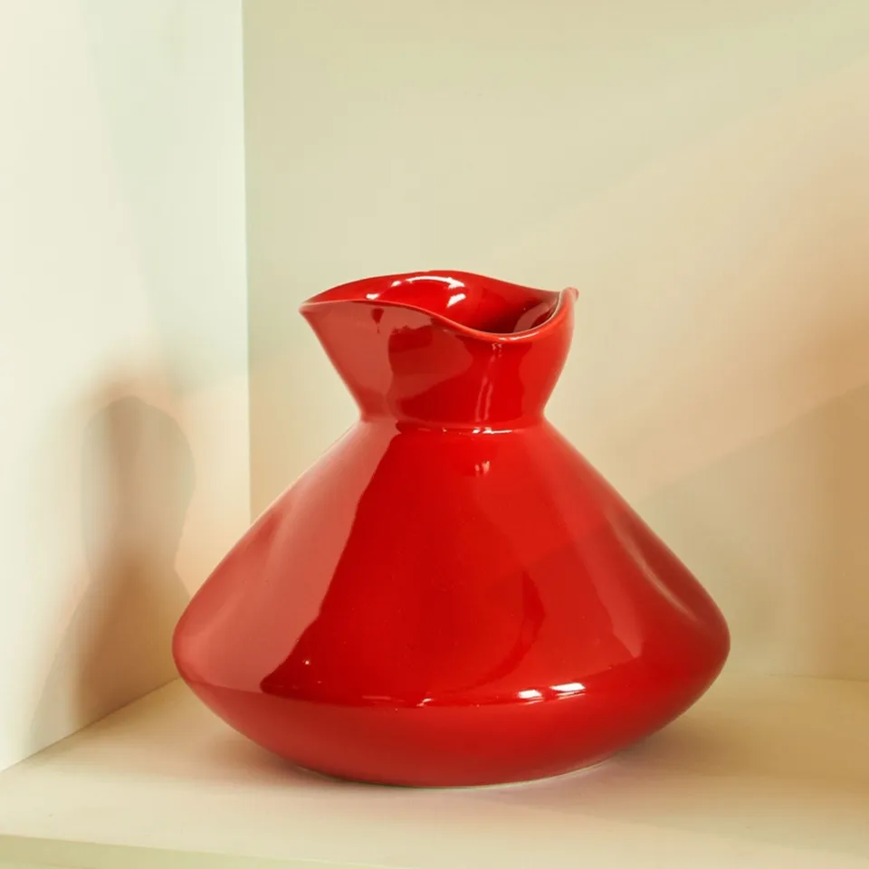 On Earth Soft vaso ceramica rosso 16,7 cm calice